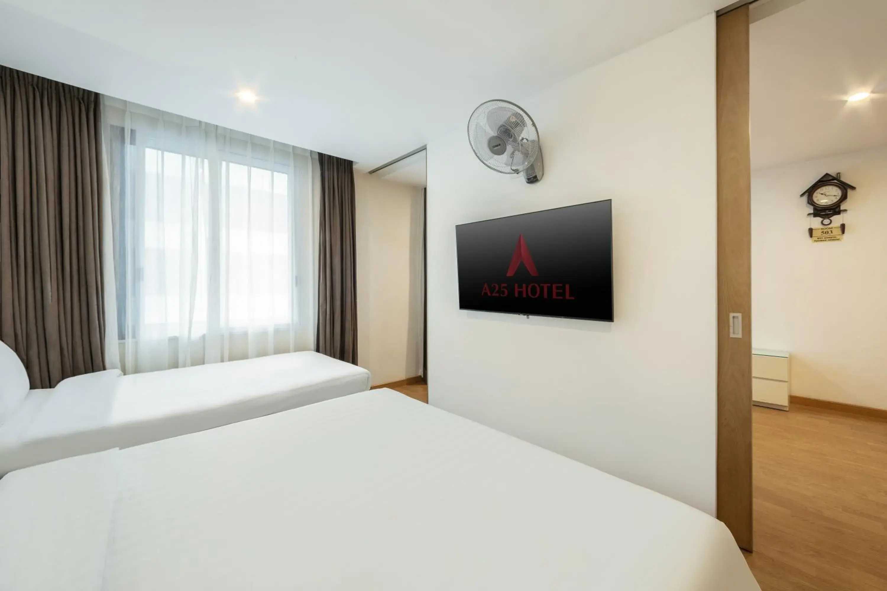 Bed in A25 Hotel - 66 Trần Thái Tông Bed in A25 Hotel - 66 Trần Thái Tông