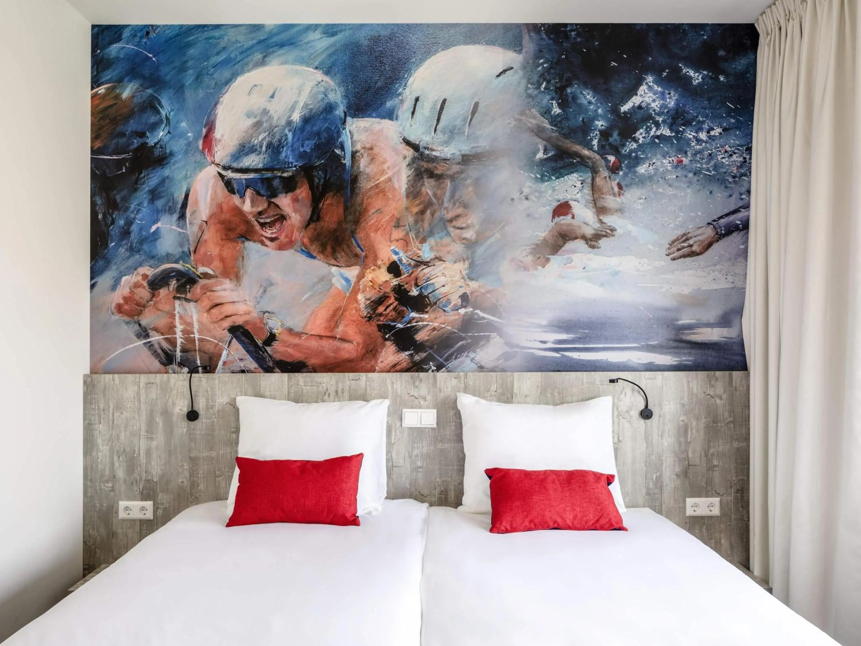 Bedroom, Bed in ibis Styles Almere