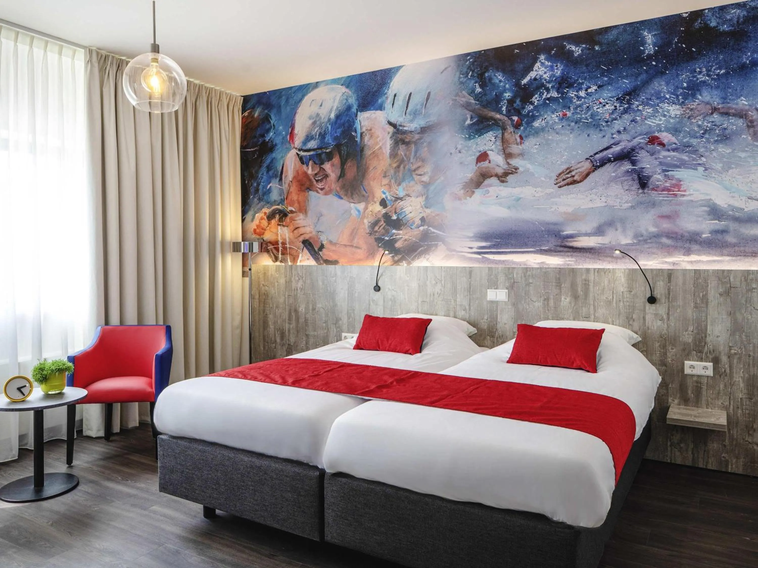 Bedroom, Bed in ibis Styles Almere