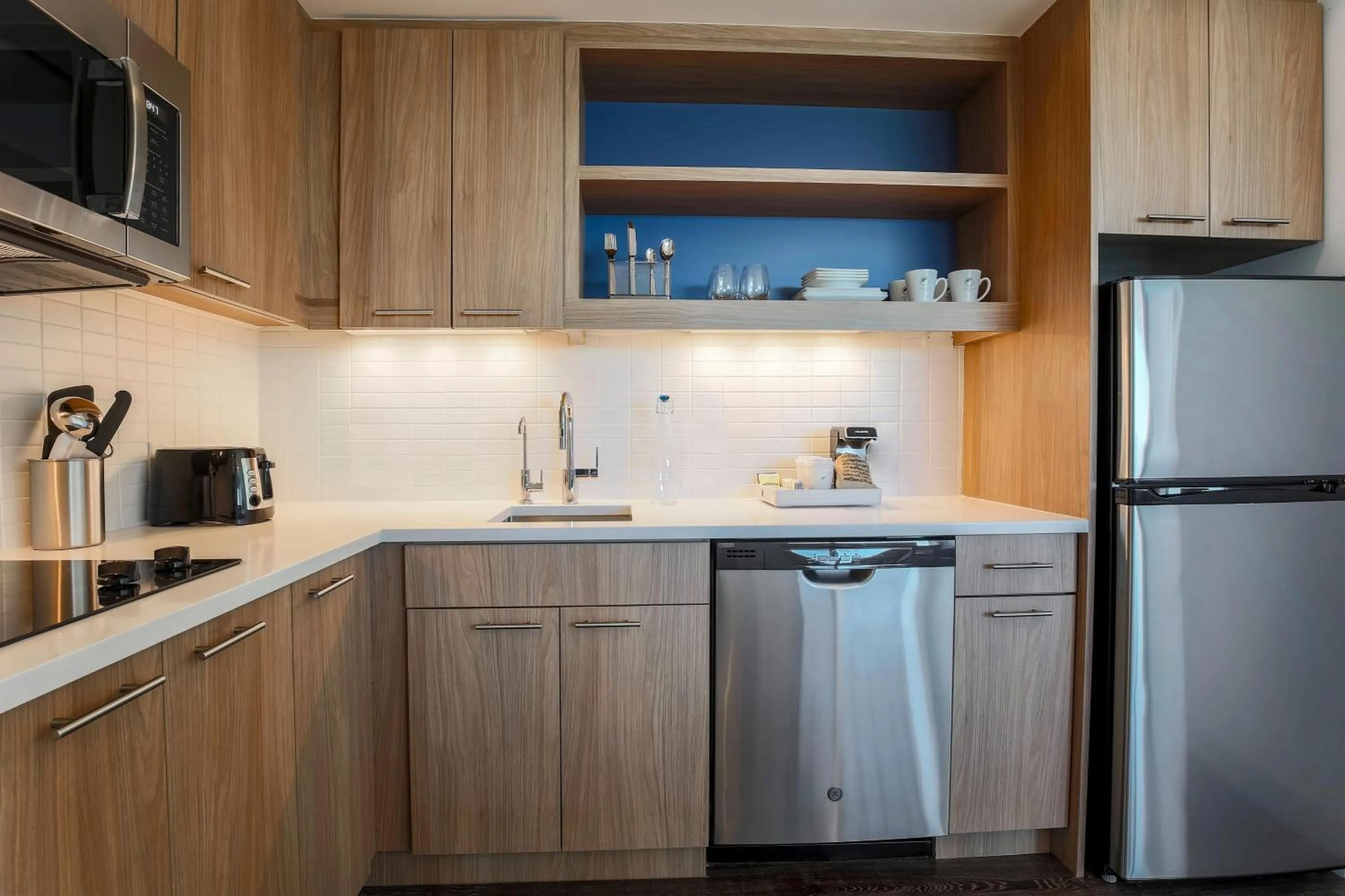 Kitchen or kitchenette in Element Ontario Rancho Cucamonga