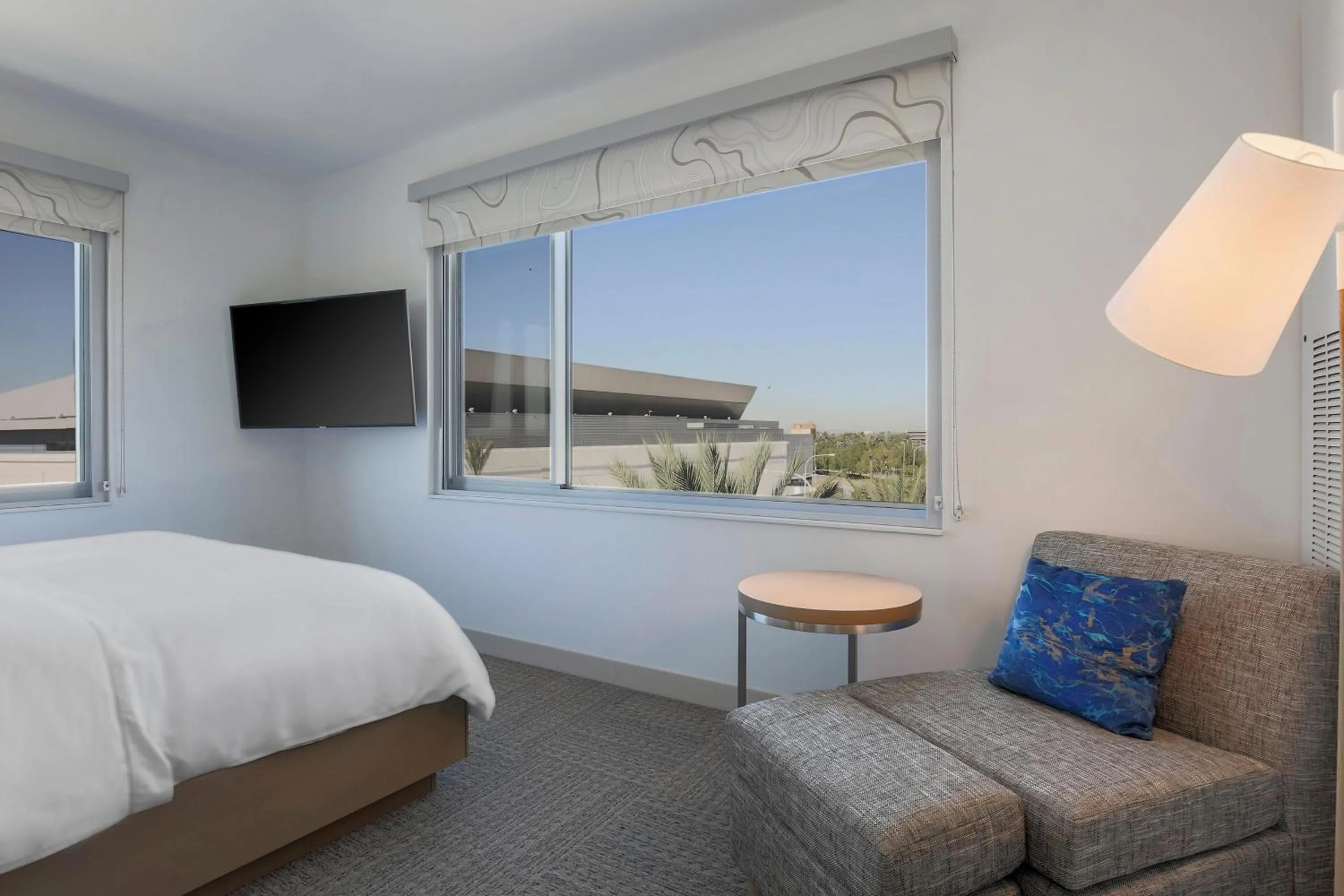 Bedroom, Bed in Element Ontario Rancho Cucamonga