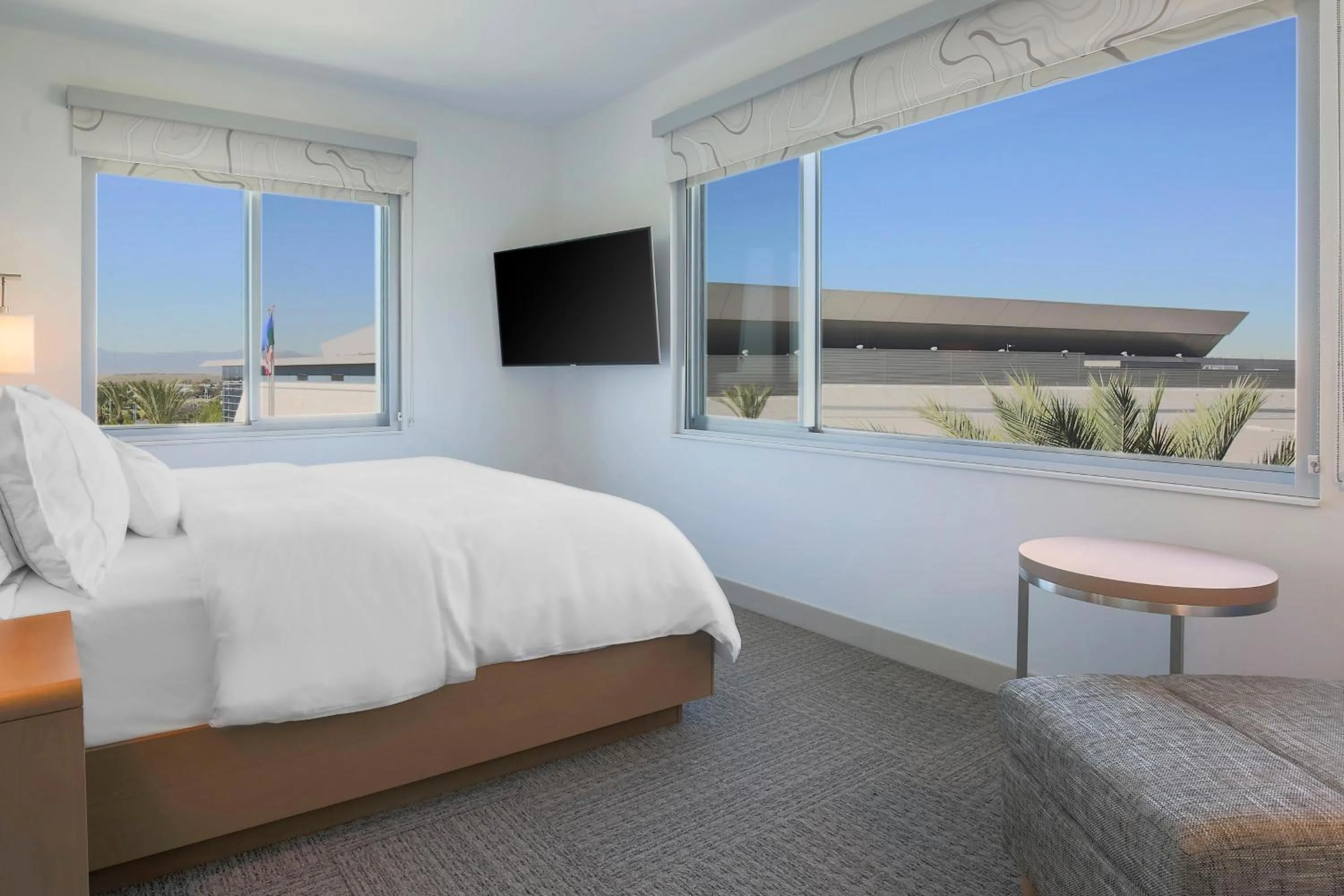 Bedroom, Bed in Element Ontario Rancho Cucamonga