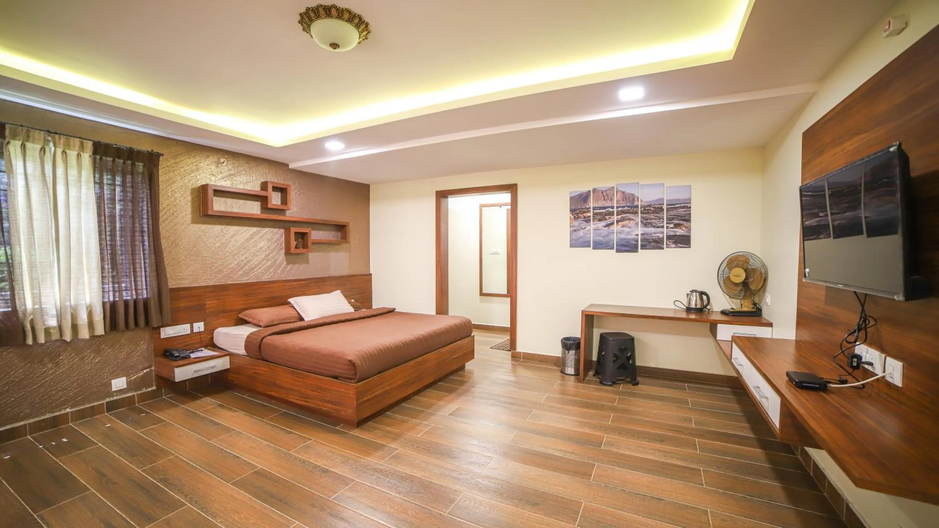 Bedroom, Bed in Aira Residency Kothagiri by Lexstays