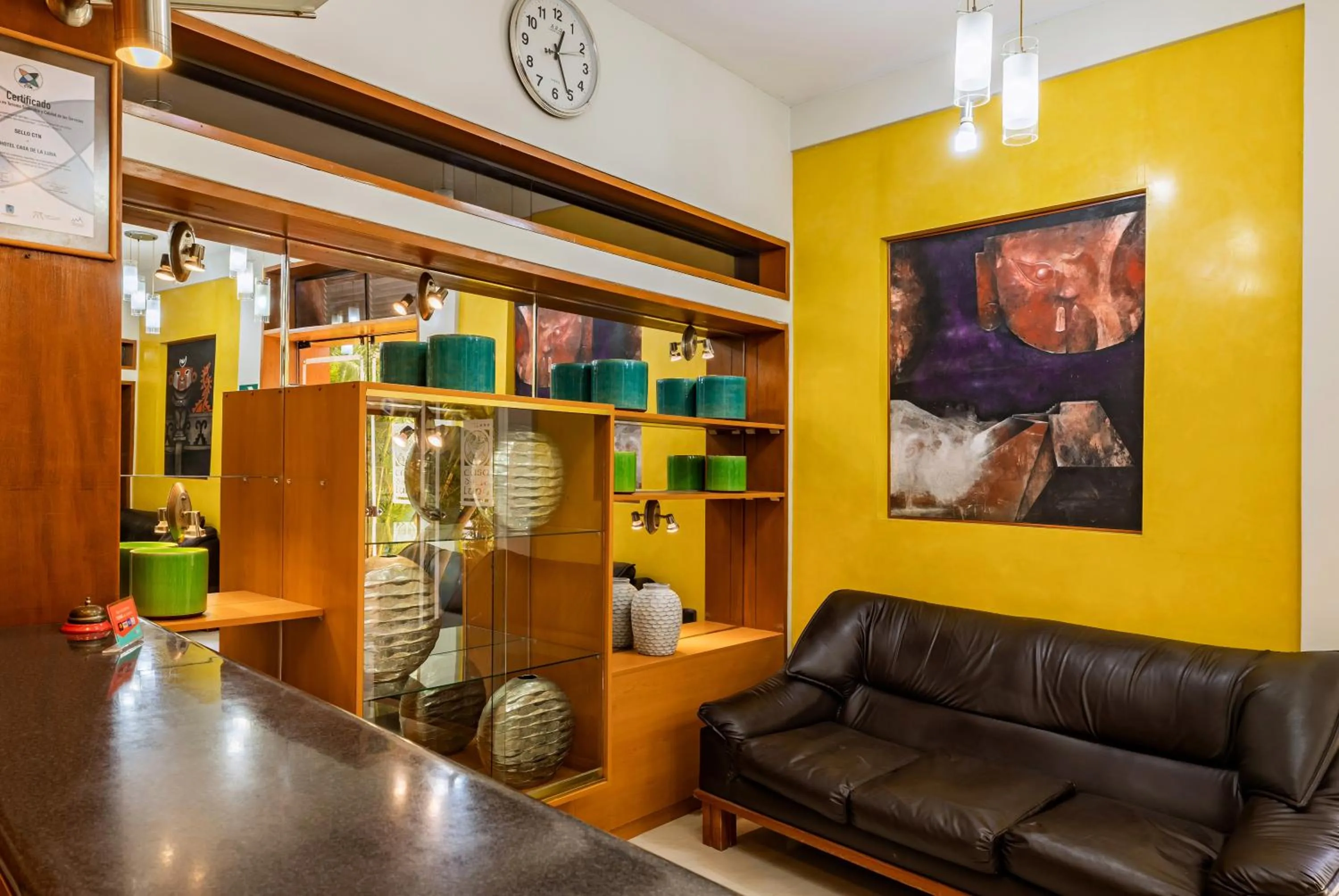 Lobby or reception in Hotel Casa de la Luna