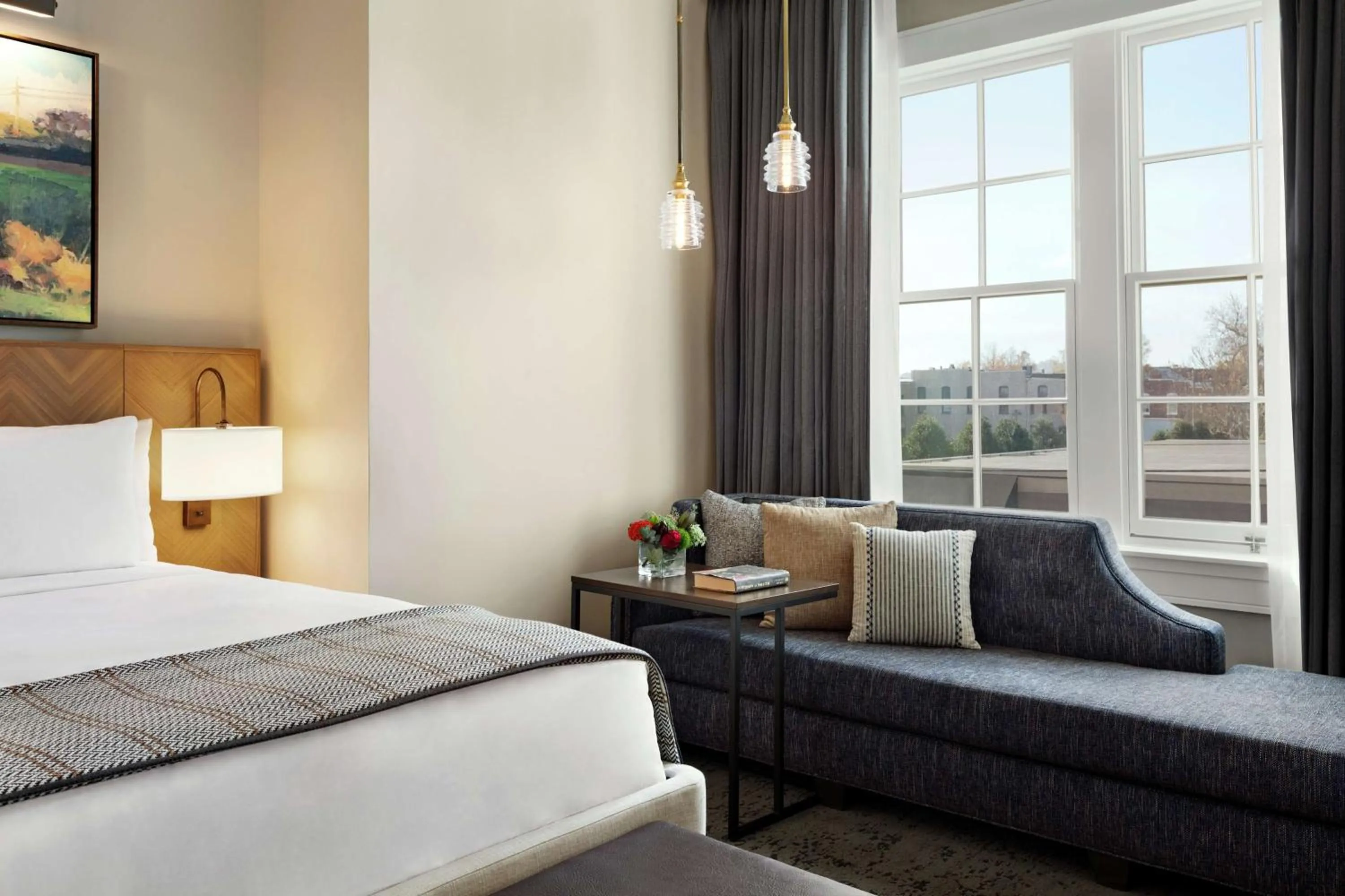 Living room, Bed in The Harpeth Franklin Downtown, Curio Collection by Hilton