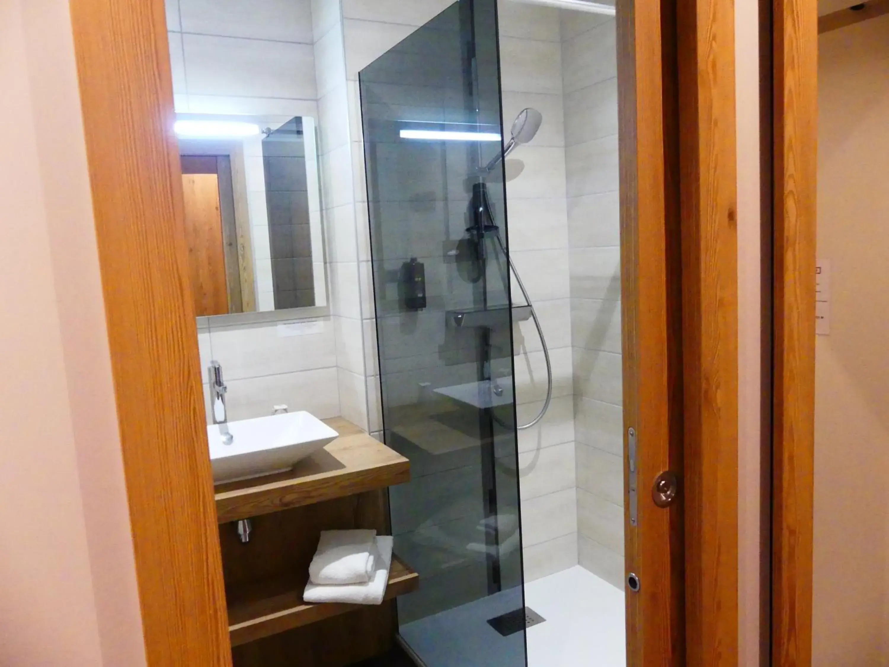 Shower, Bathroom in Logis Hotel Des Bains