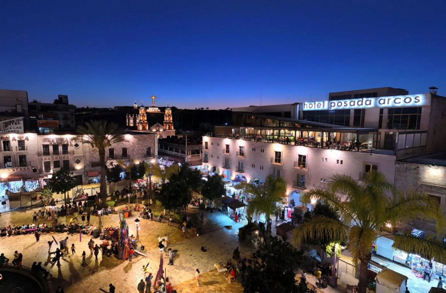 Property building in Hotel Posada Arcos