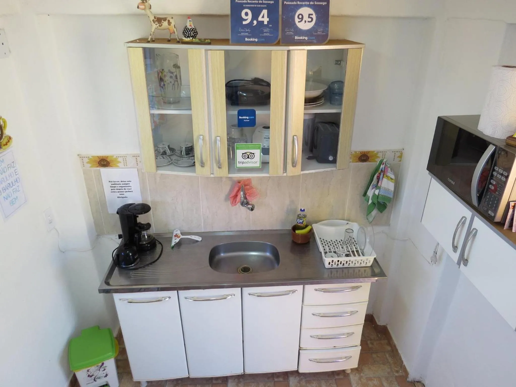 Kitchen or kitchenette in Pousada Recanto do Sossego