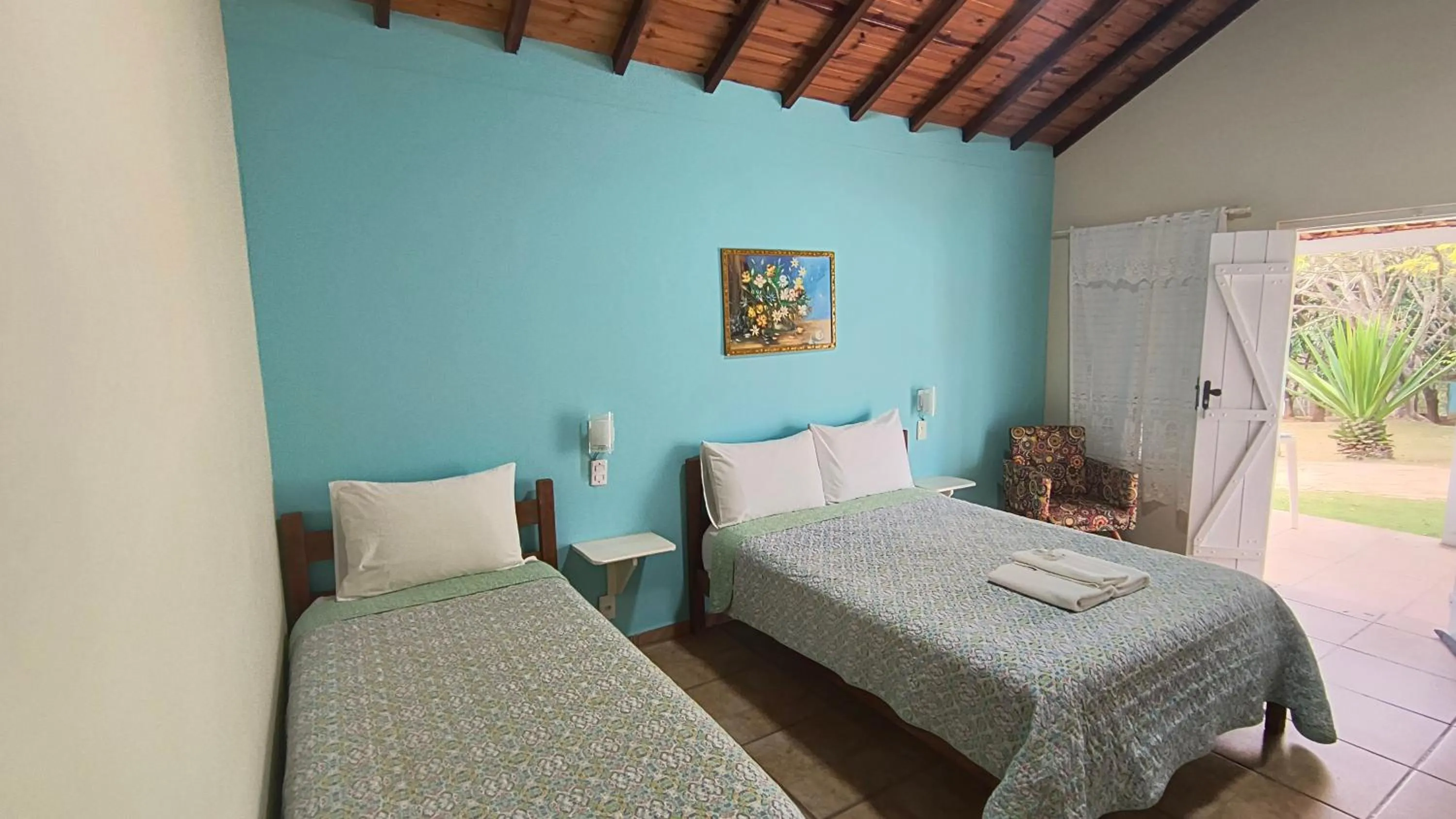 Bed in Pousada Recanto do Sossego
