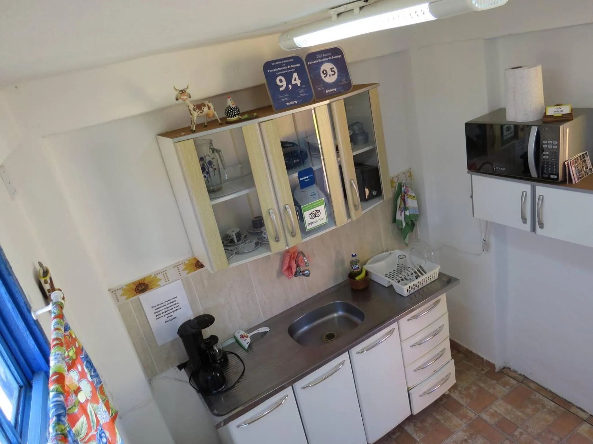 Kitchen or kitchenette in Pousada Recanto do Sossego