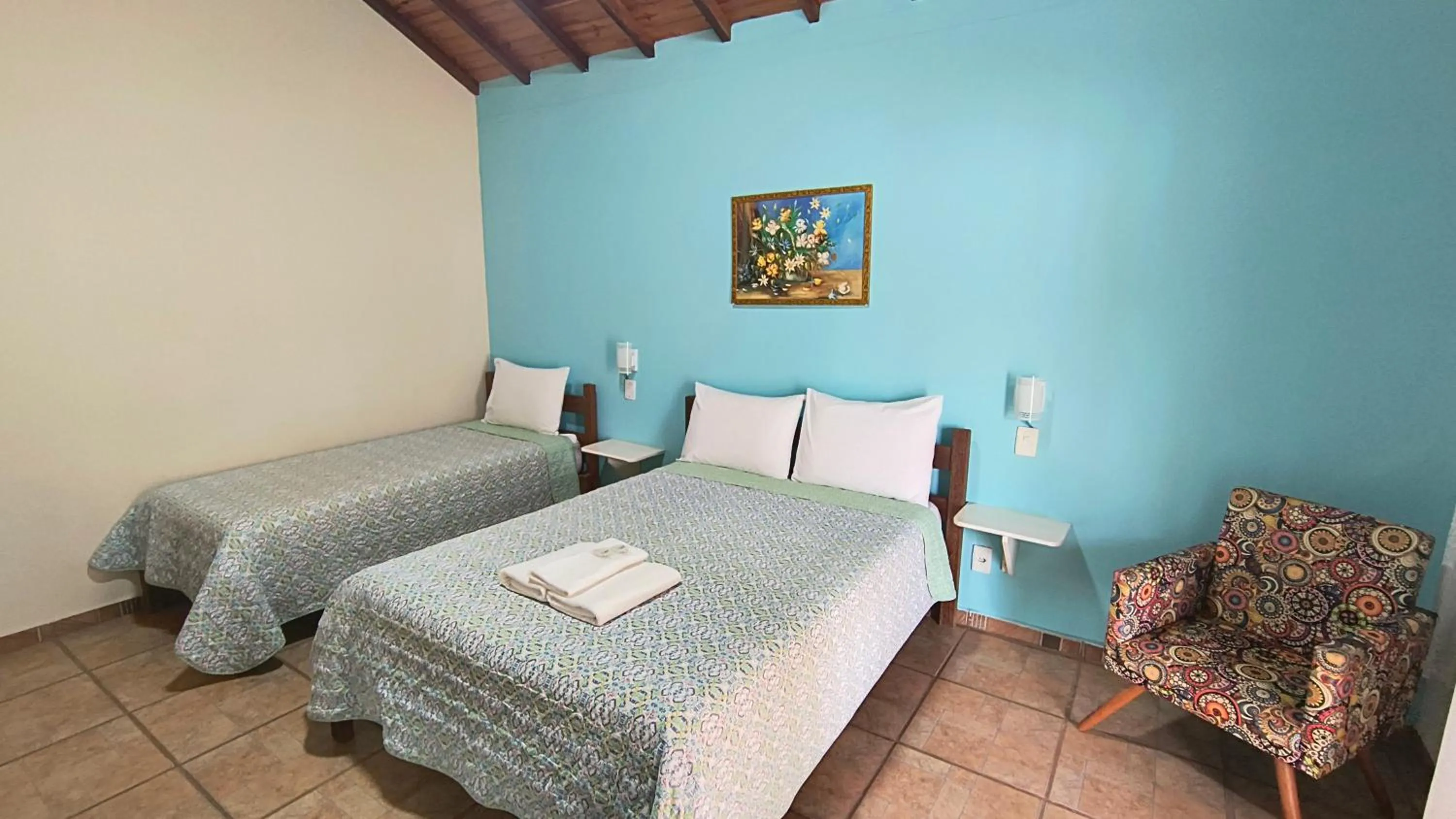 Bed in Pousada Recanto do Sossego