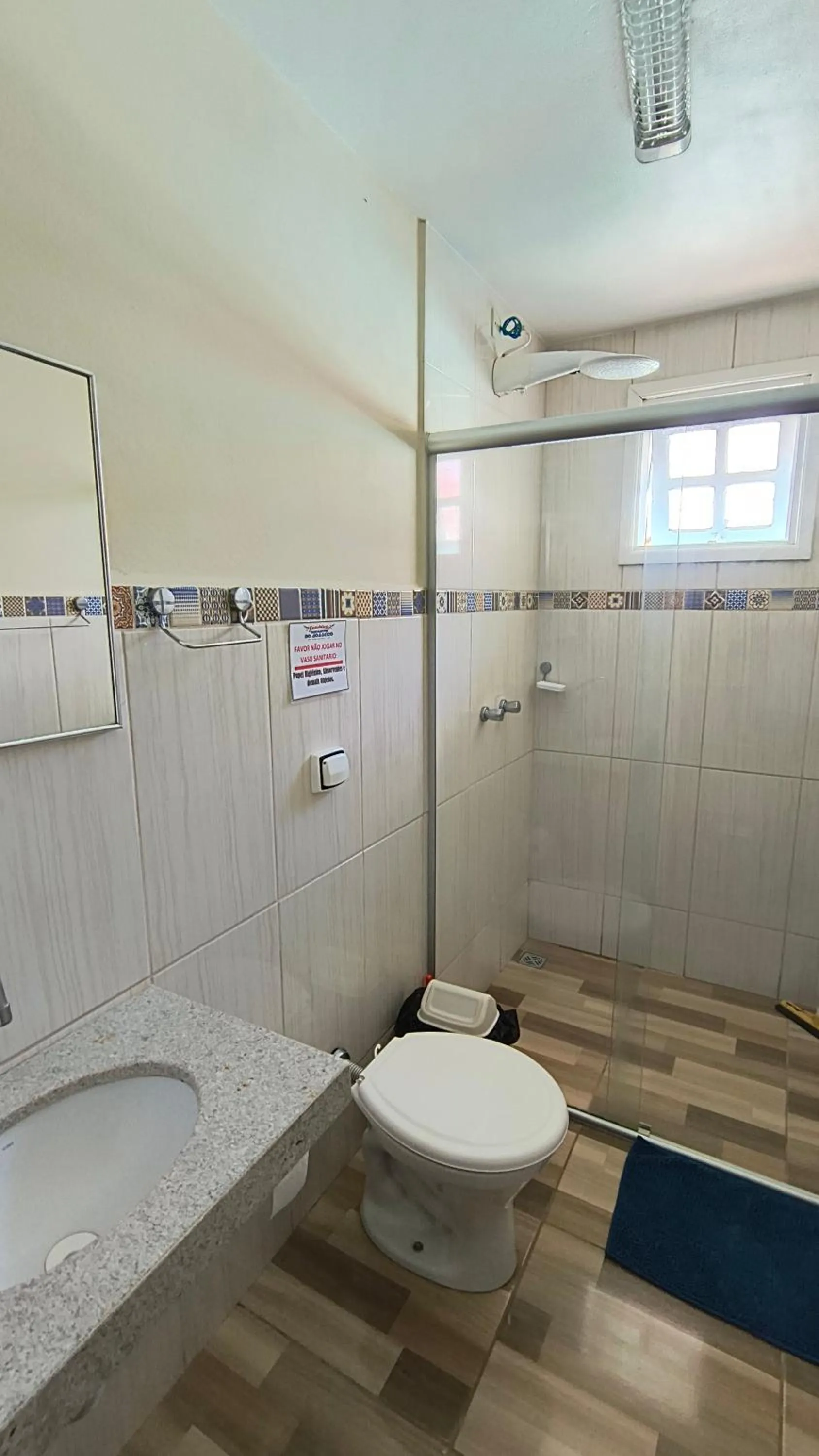 Shower in Pousada Recanto do Sossego
