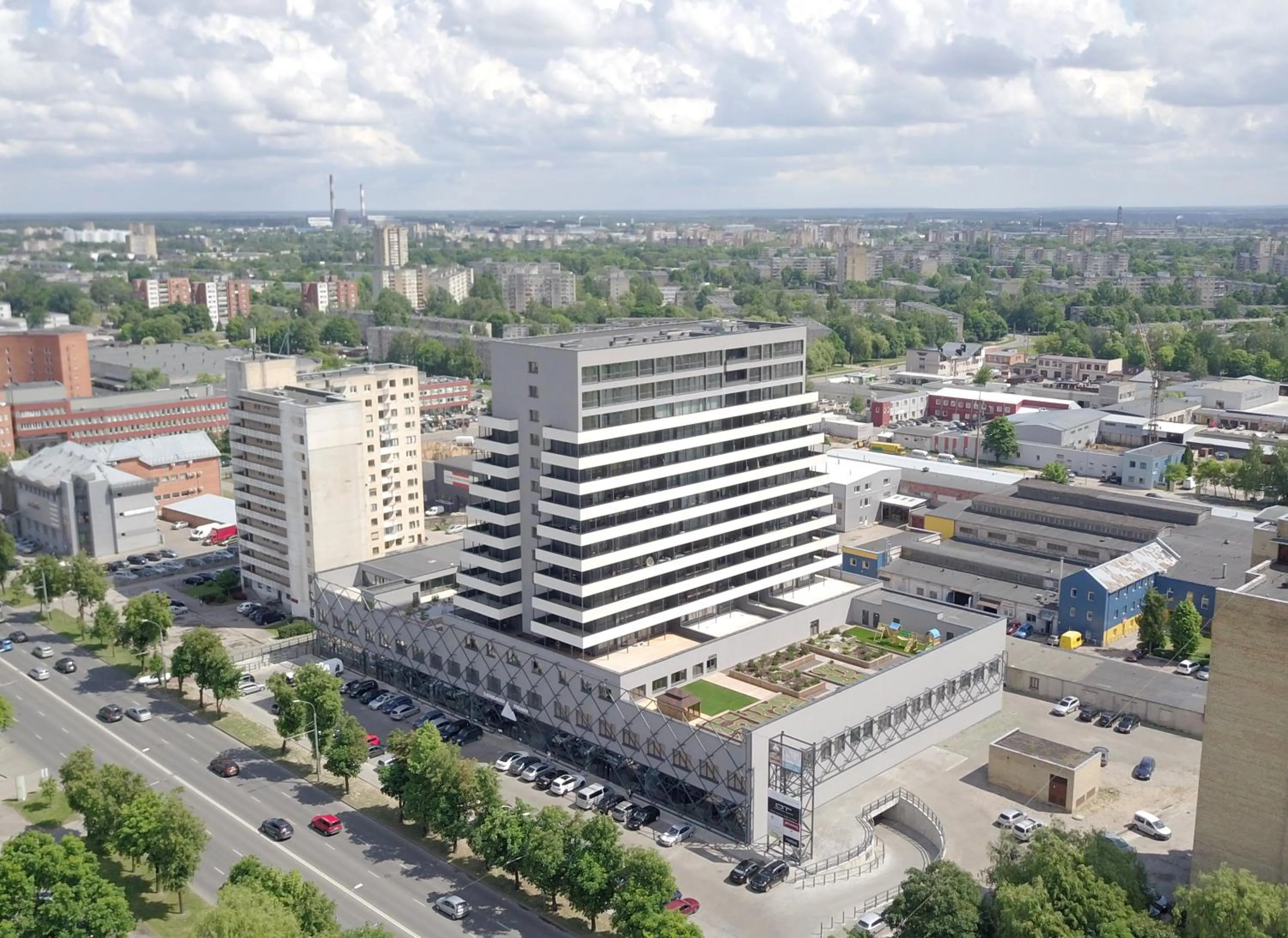 Bird's eye view in Zaliakalnio terasos apartamentai