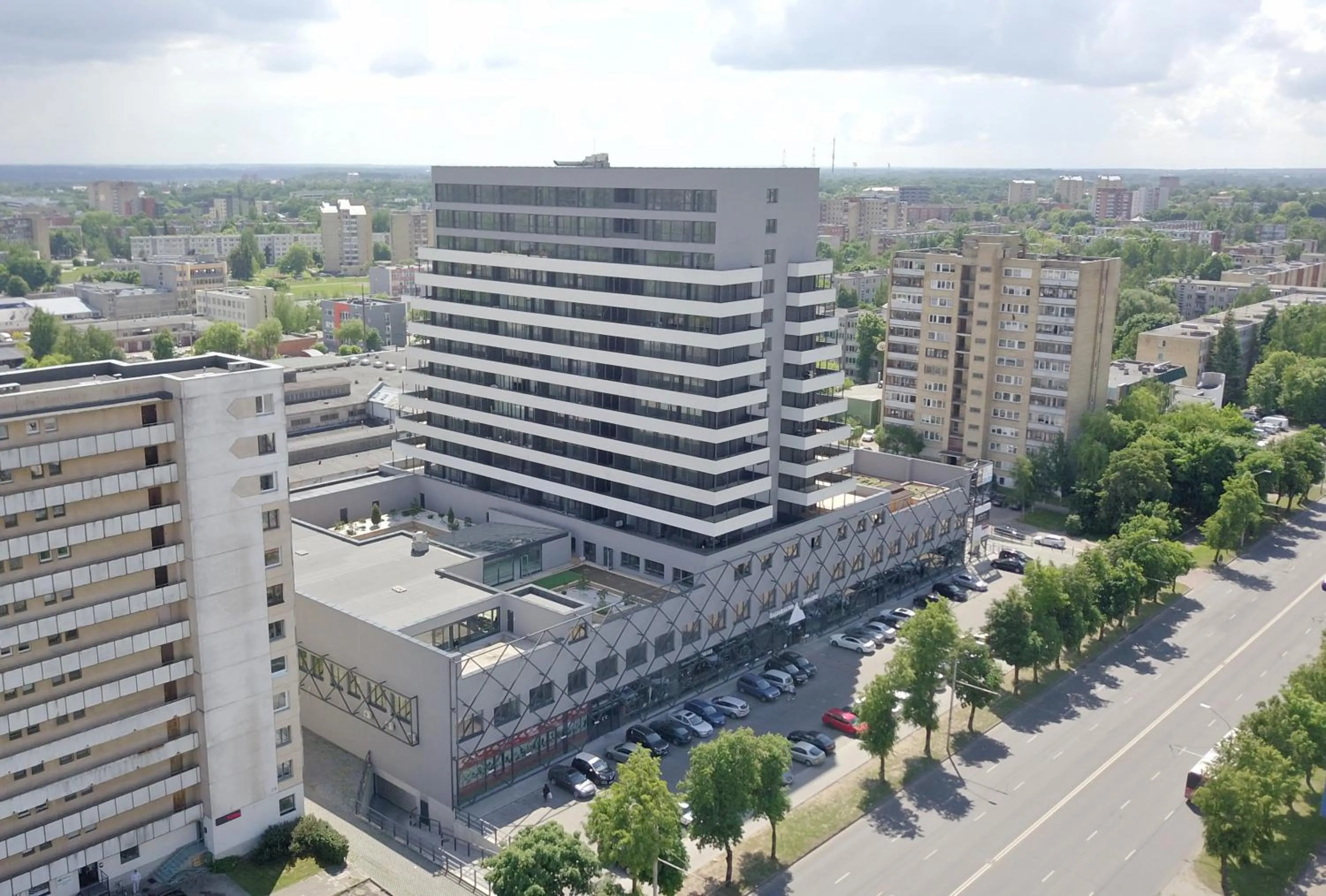 Street view in Zaliakalnio terasos apartamentai