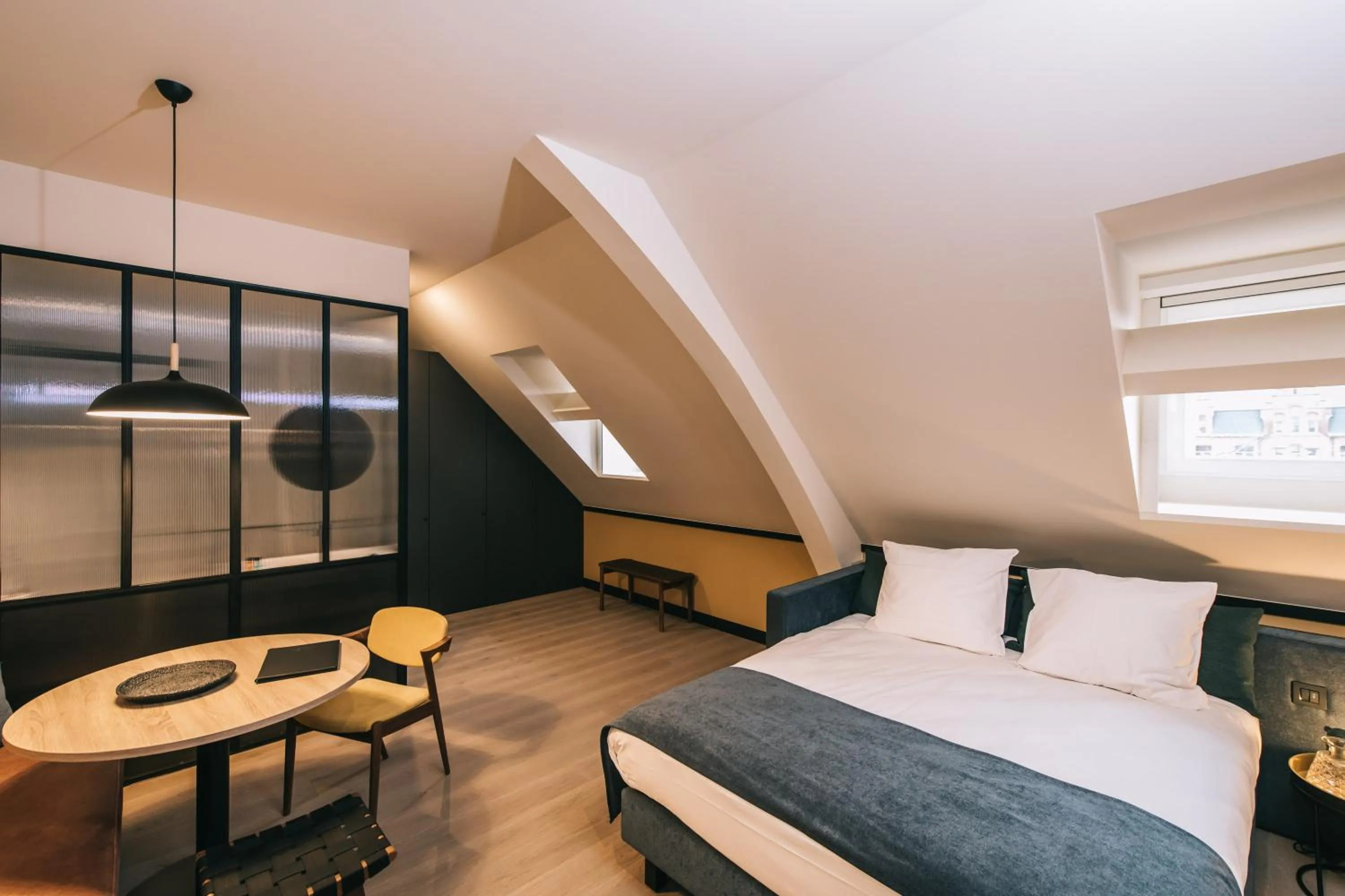 Bed in Getaway Studios Gent