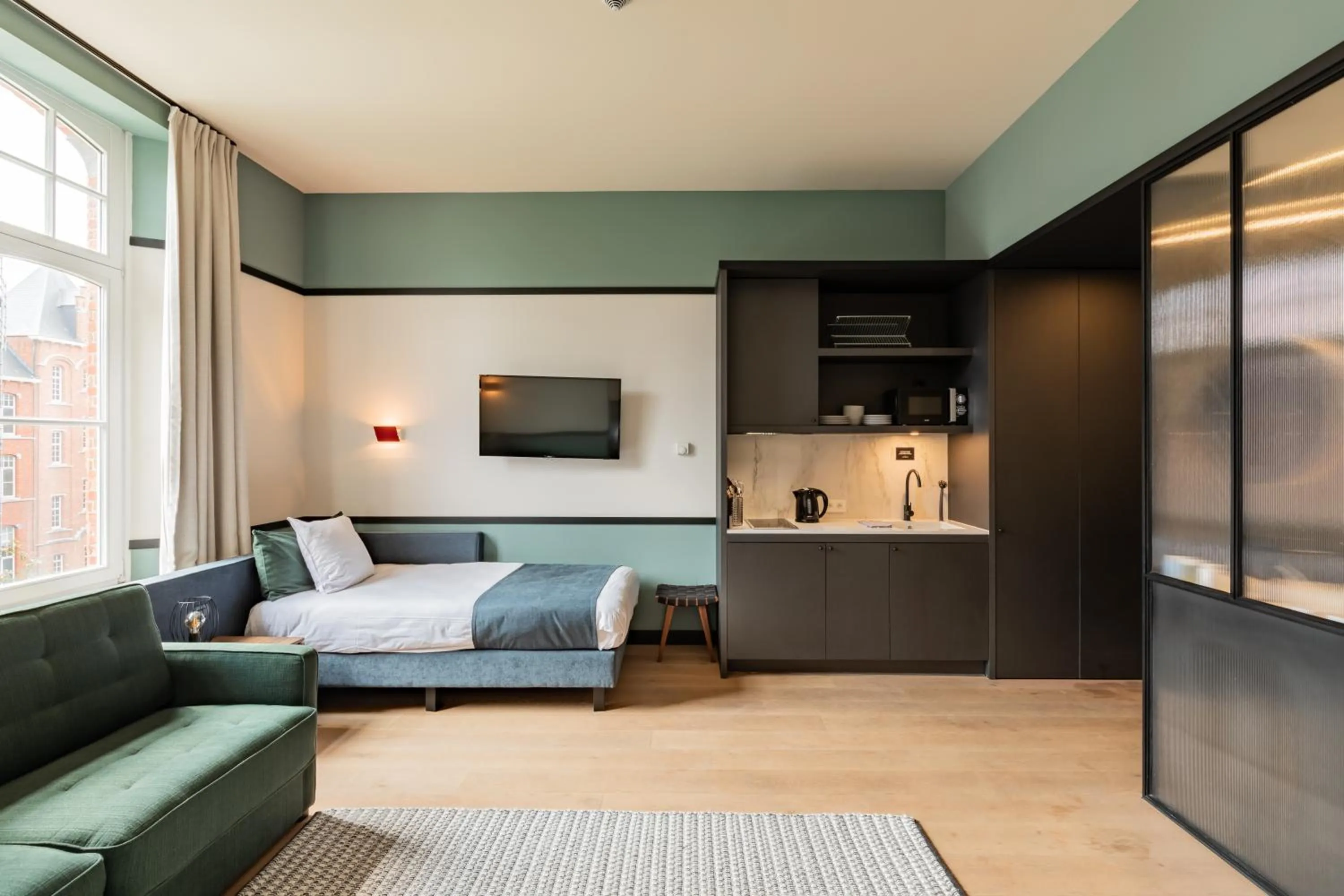 Family, Bed in Getaway Studios Gent