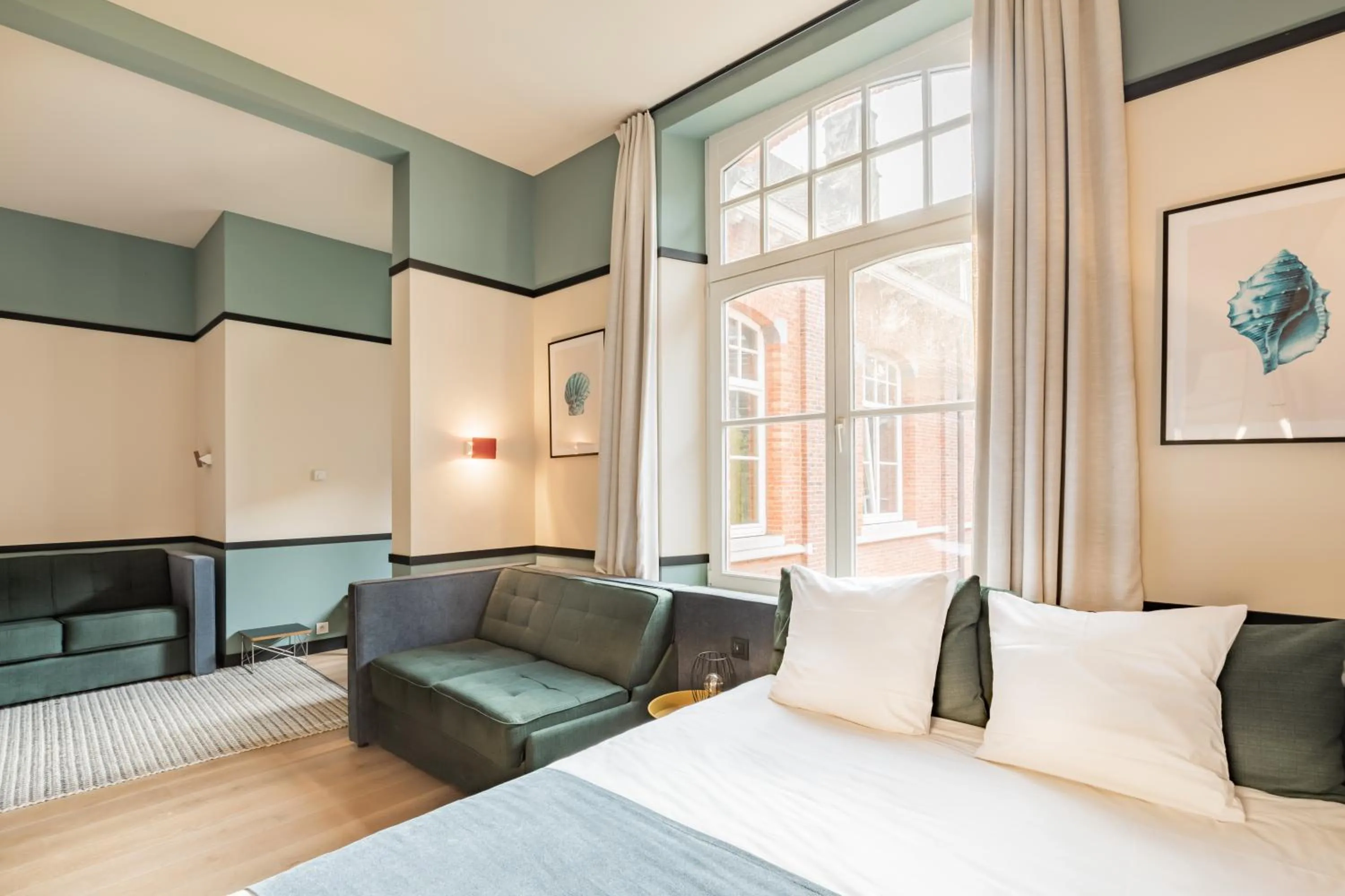 Bed in Getaway Studios Gent