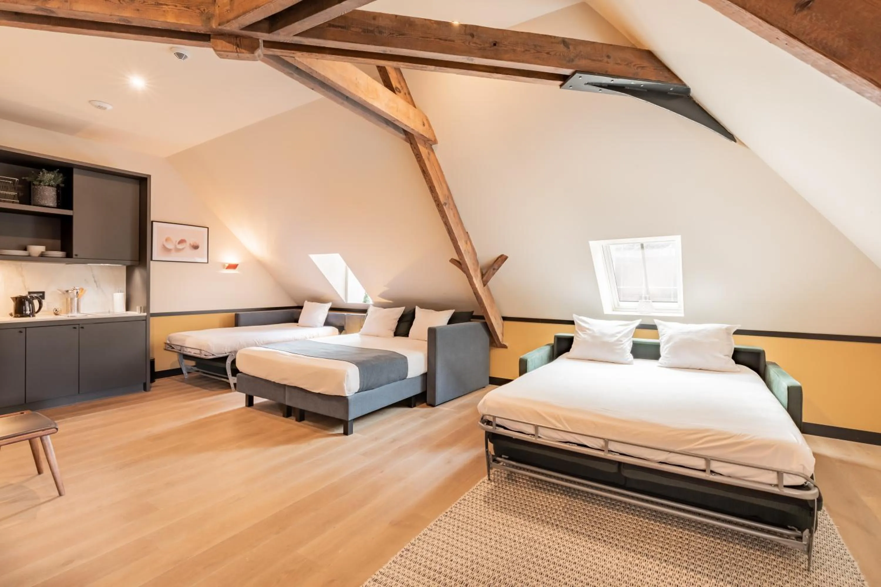 Bed in Getaway Studios Gent