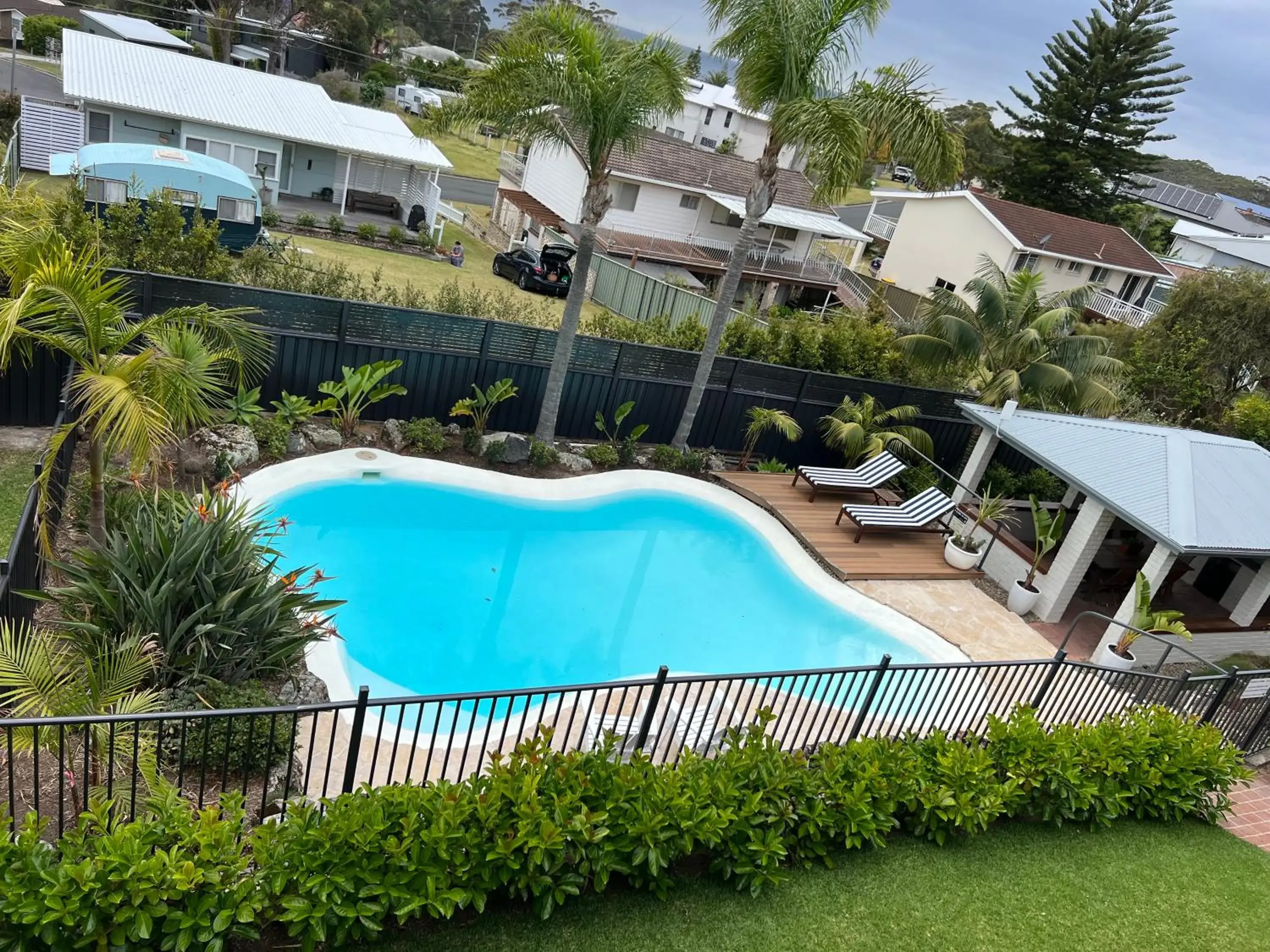 Pool view in Mollymook Seascape Motel and Apartments Pool view in Mollymook Seascape Motel and Apartments