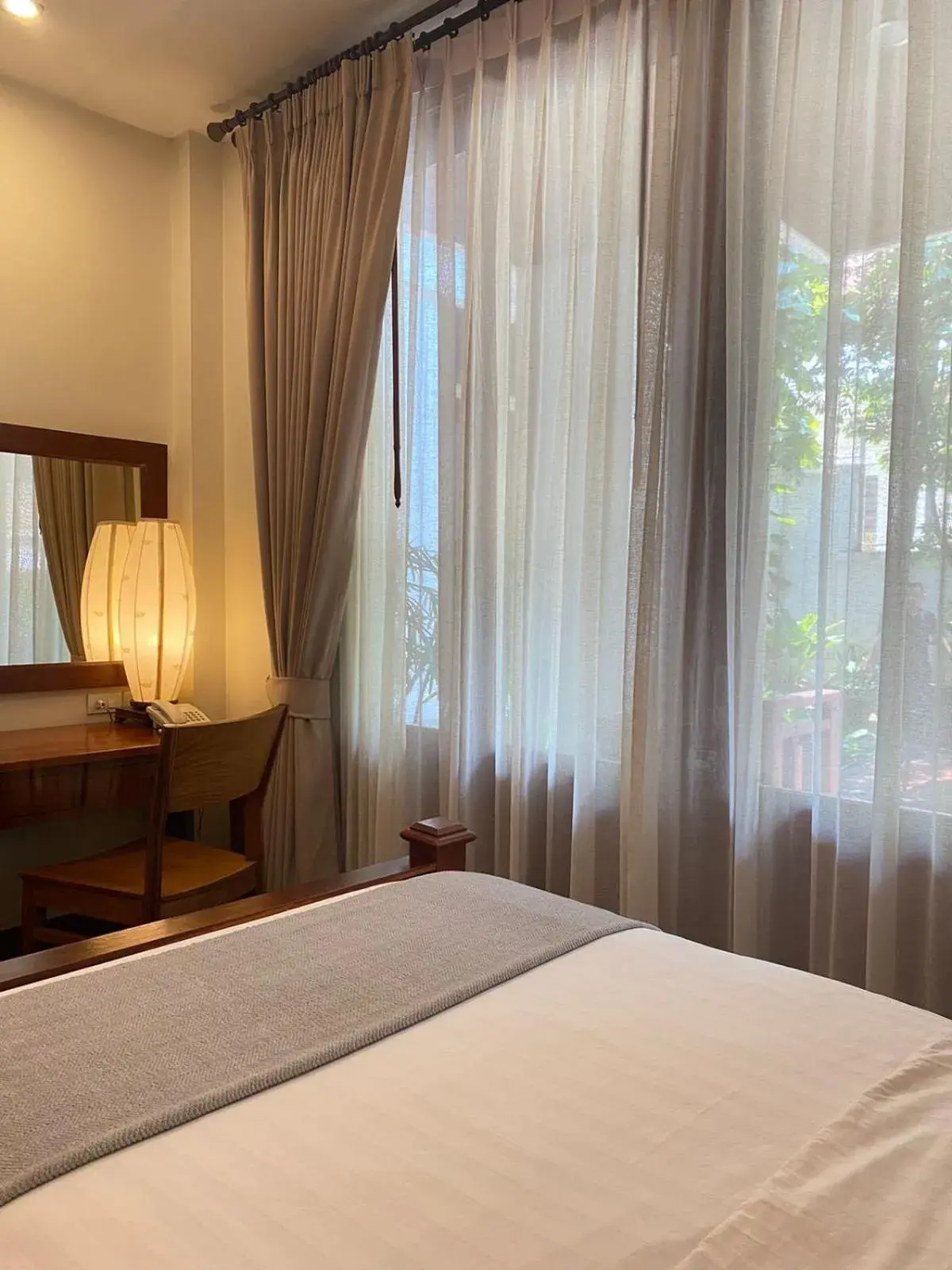 View (from property/room), Bed in Athena Hotel View (from property/room), Bed in Athena Hotel