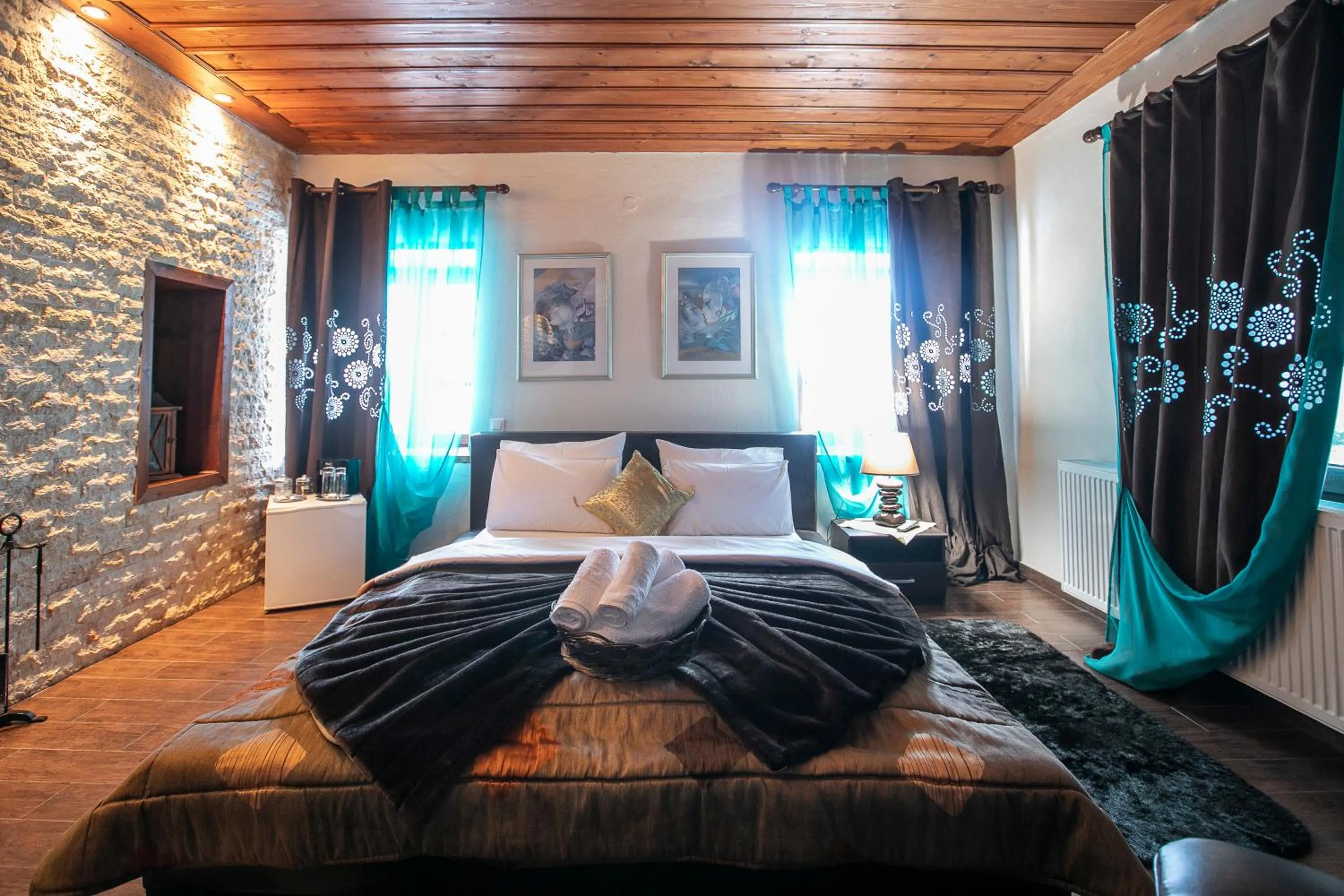 Bedroom, Bed in Panorama Prespes