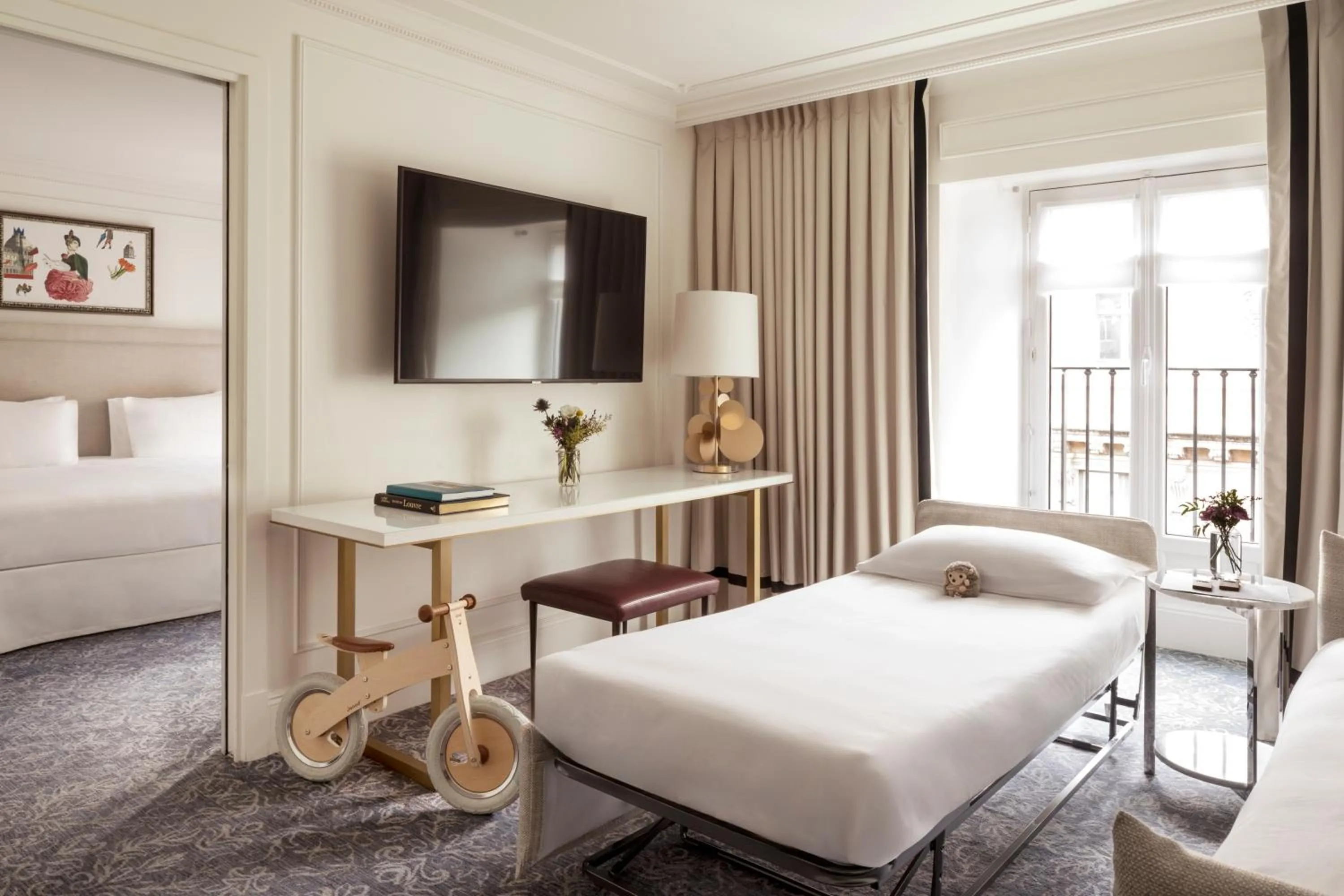 Living room, Bed in Hôtel du Louvre, in The Unbound Collection by Hyatt