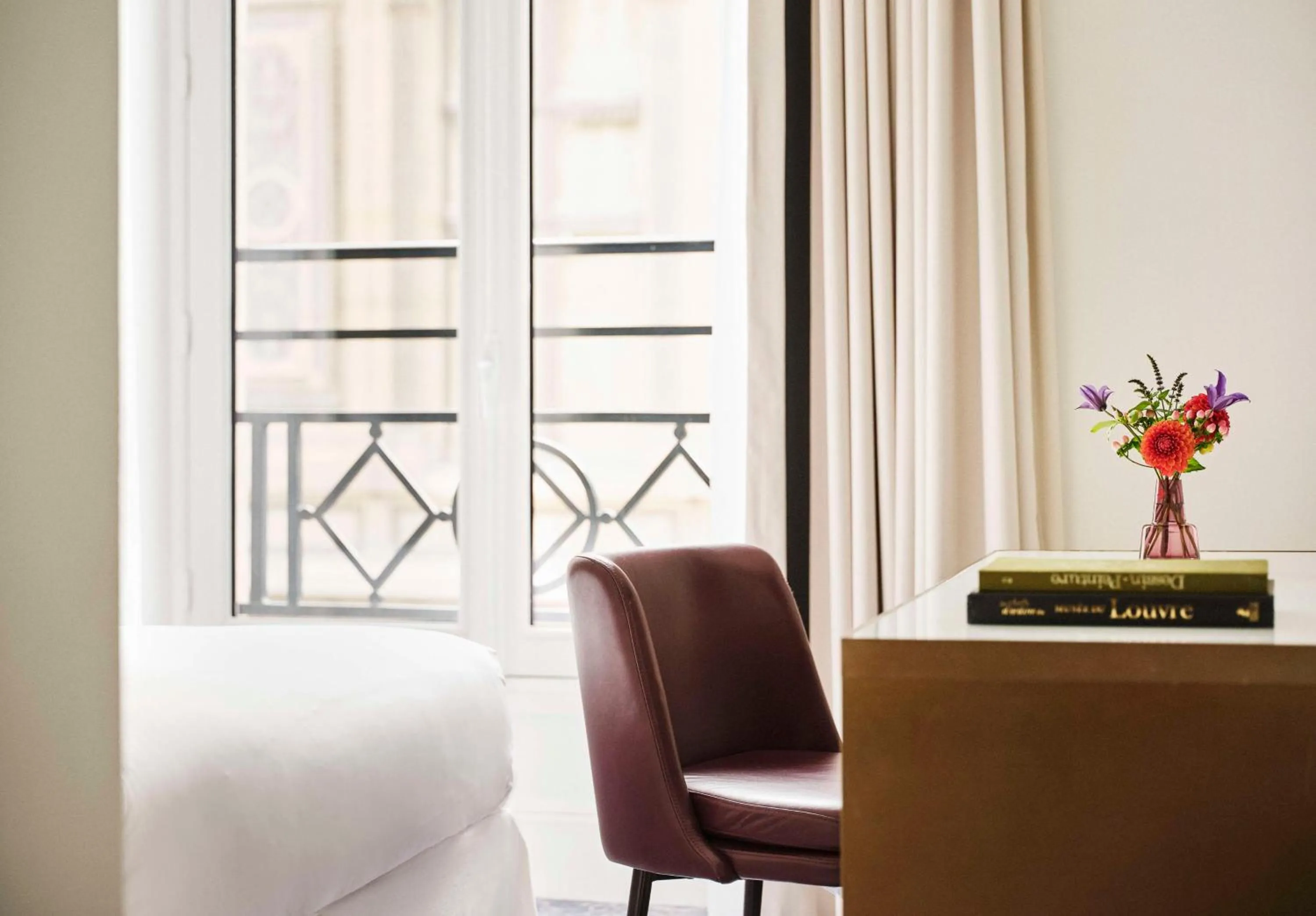 Bedroom in Hôtel du Louvre, in The Unbound Collection by Hyatt