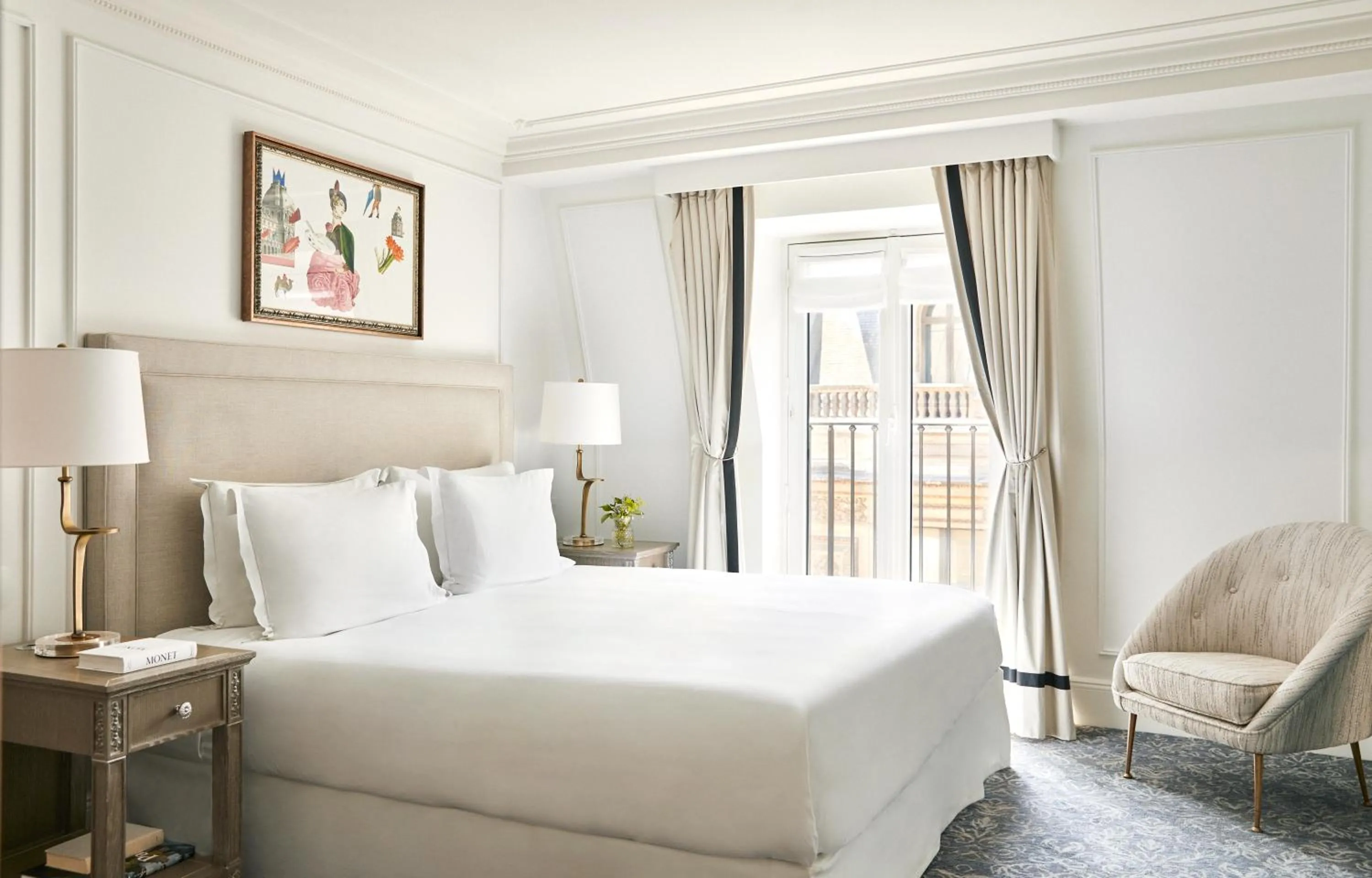 Bed in Hôtel du Louvre, in The Unbound Collection by Hyatt