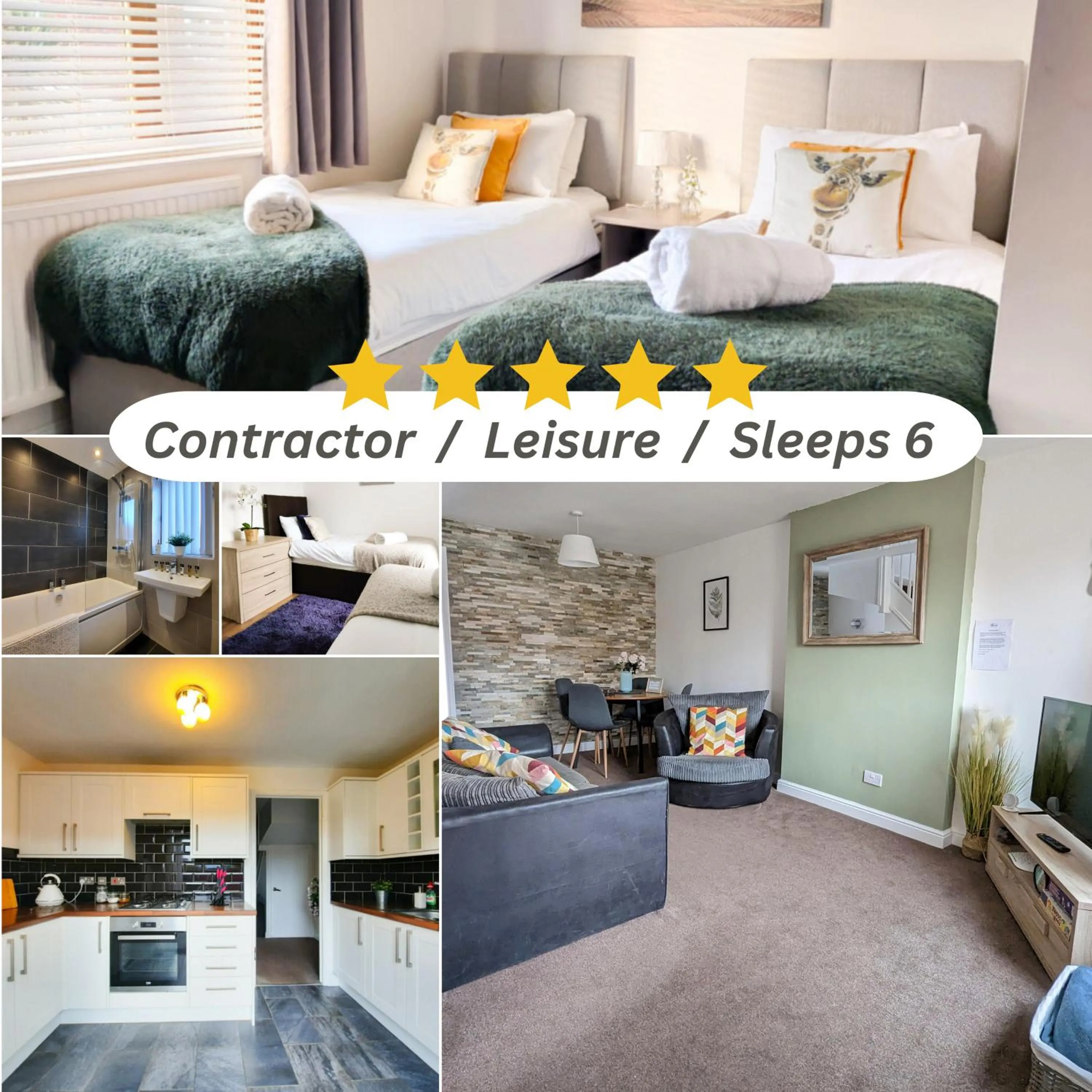 Bed in 2BR-Dean Hse-Fully Equipped-Parking-WiFi-Short Long Stays
