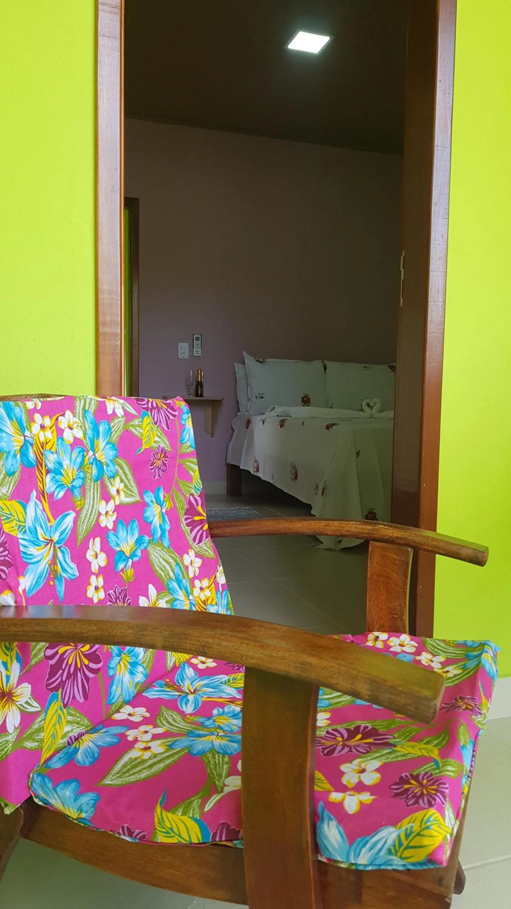 Bed in Pousada Água Viva