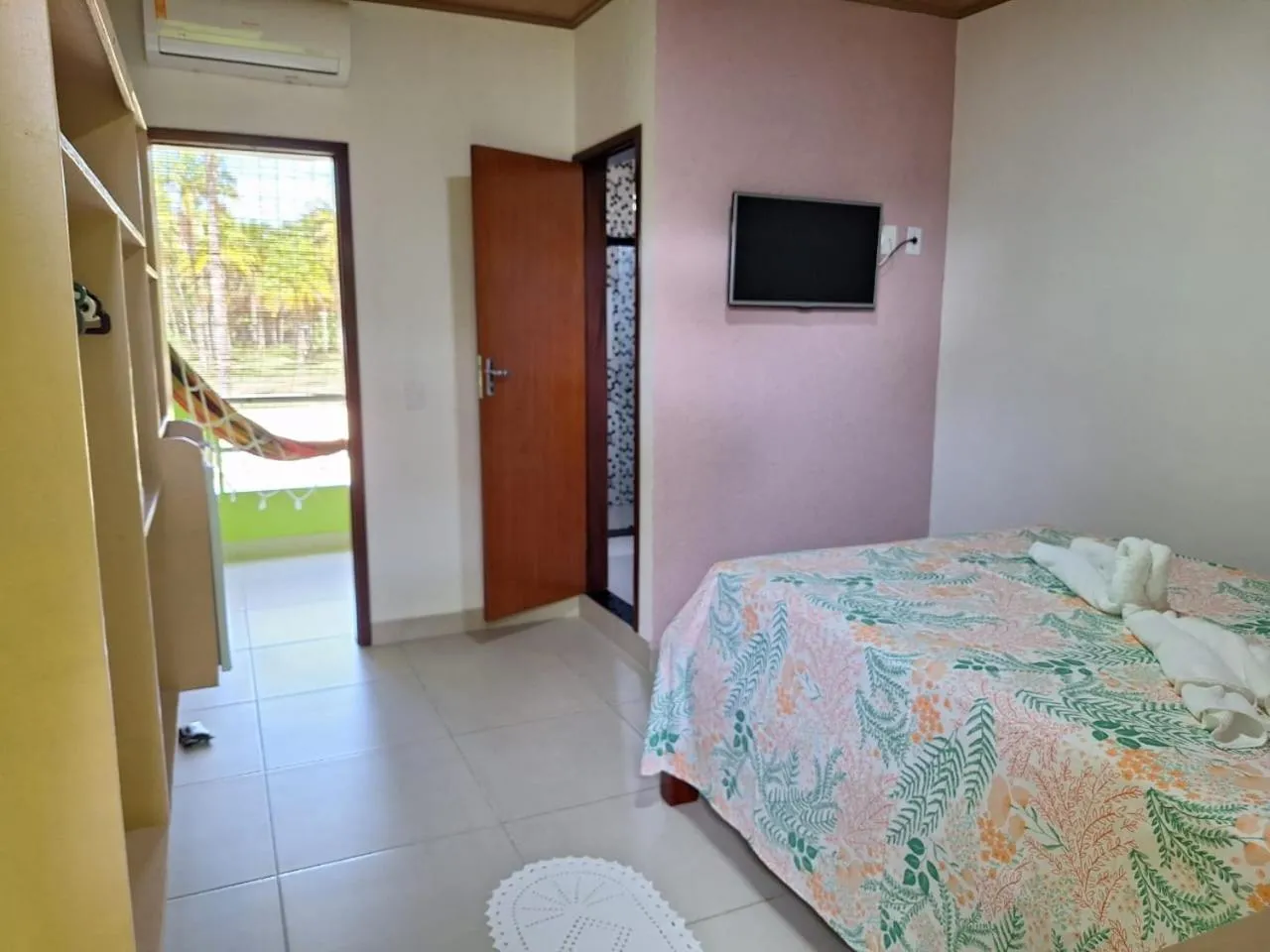 Bed in Pousada Água Viva
