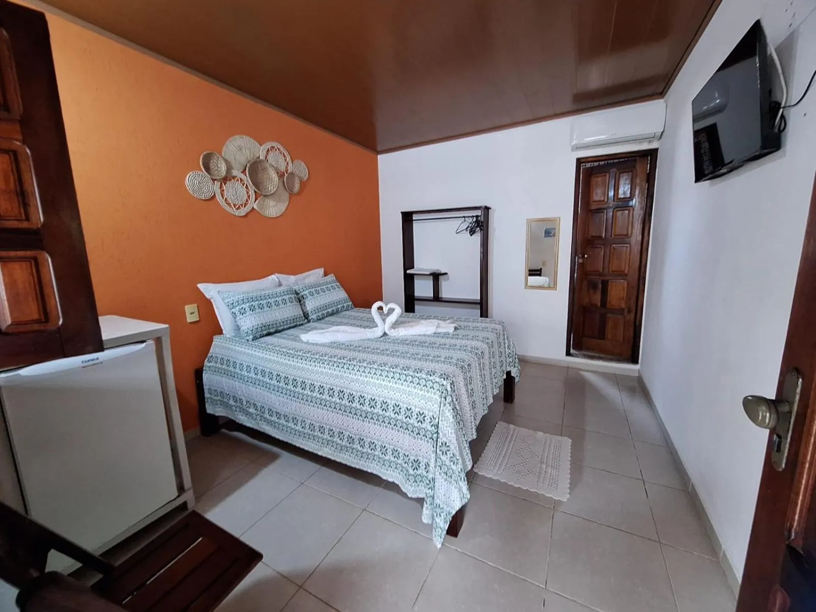 Bed in Pousada Água Viva