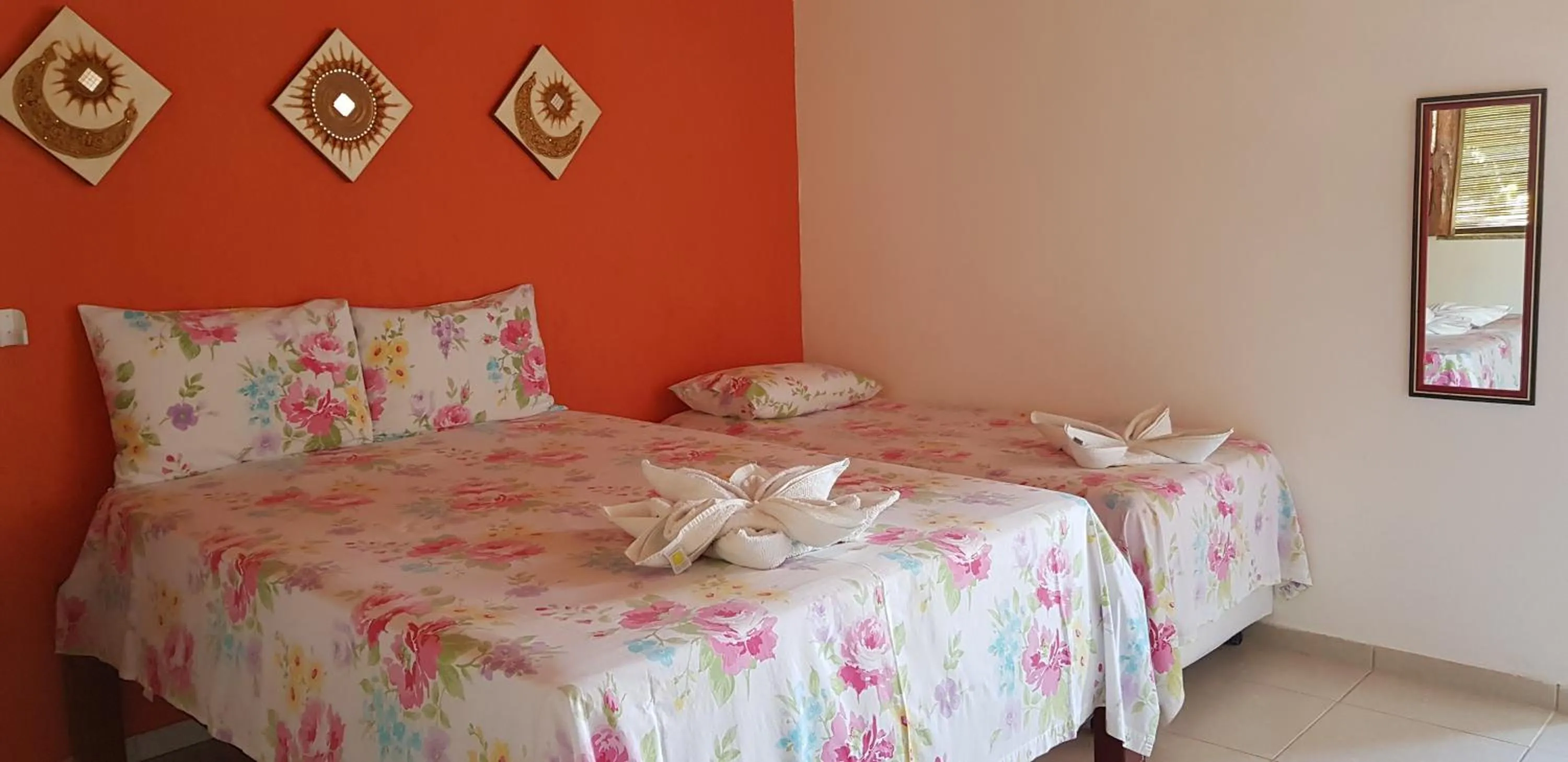 Bed in Pousada Água Viva