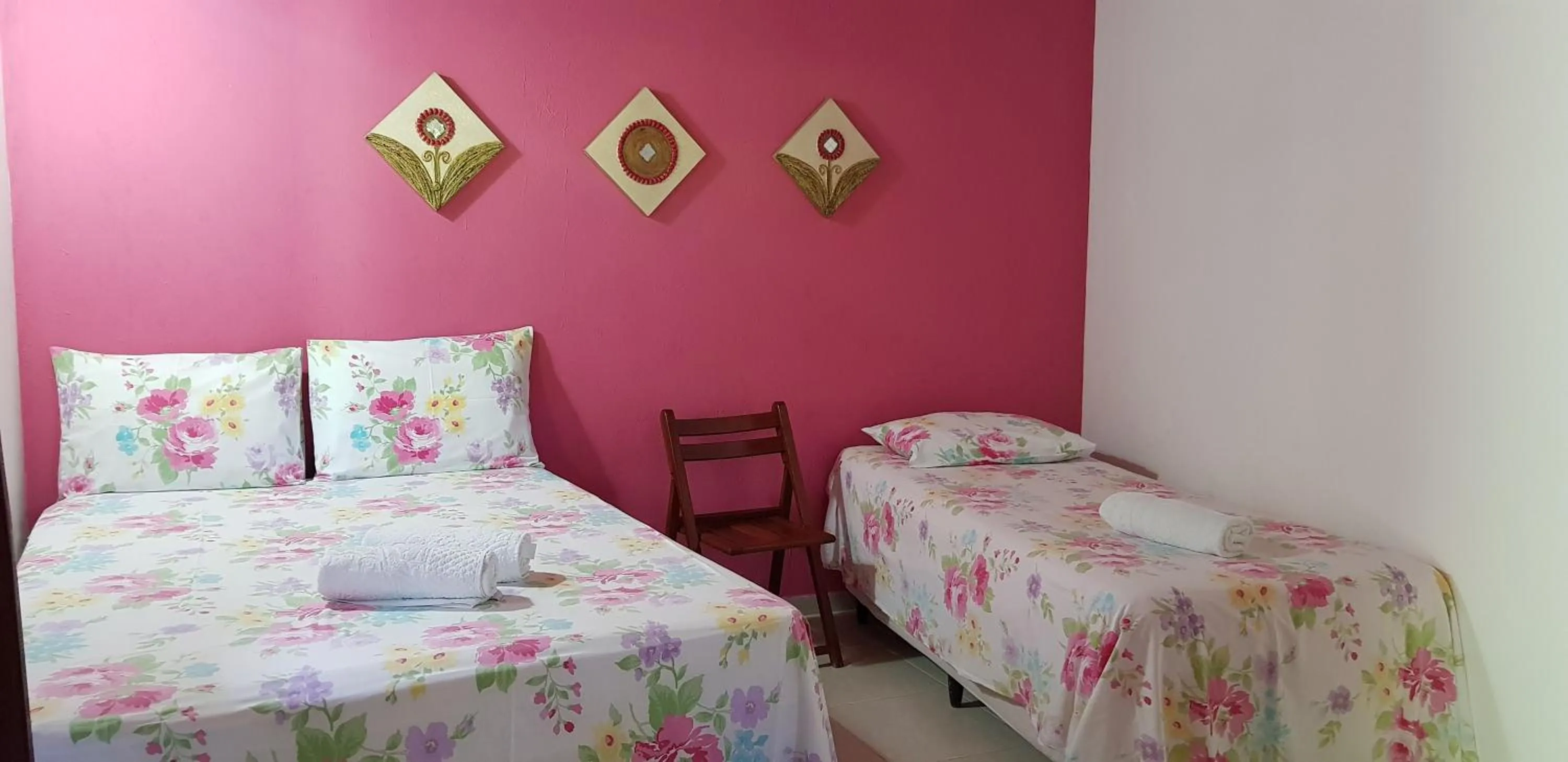 Bed in Pousada Água Viva