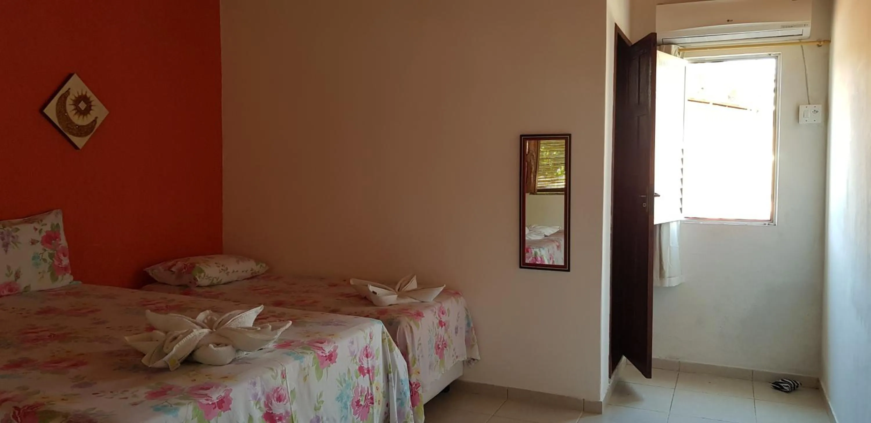 Bed in Pousada Água Viva