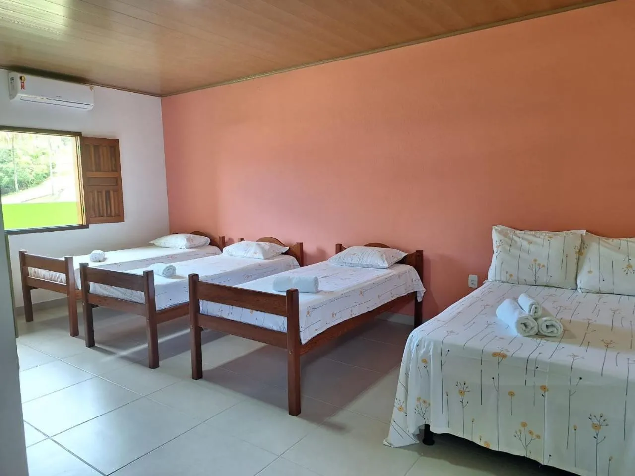 Bed in Pousada Água Viva