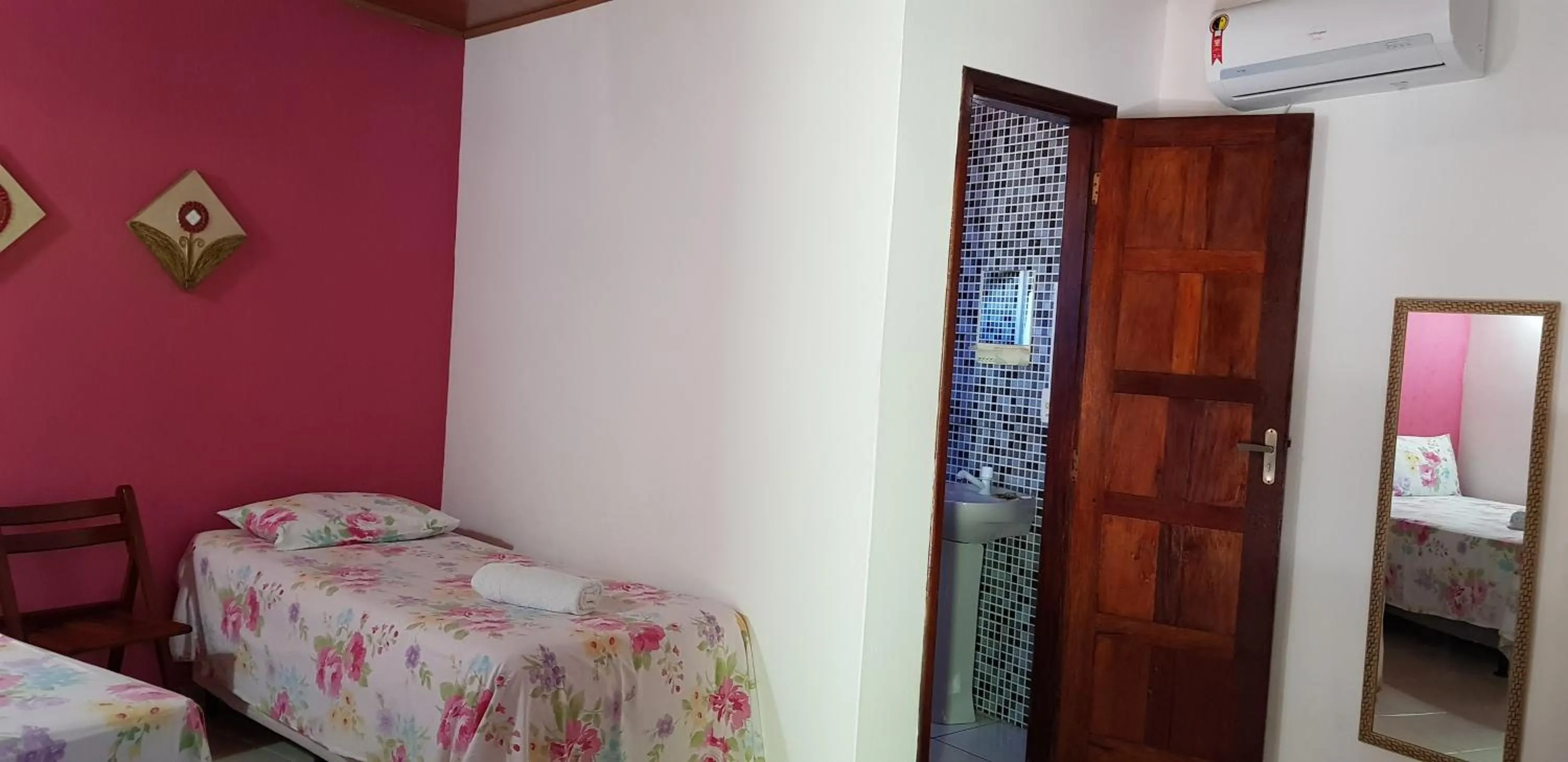 Bed in Pousada Água Viva