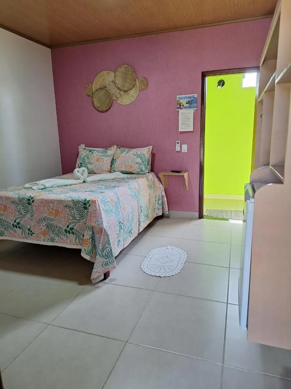 Bed in Pousada Água Viva