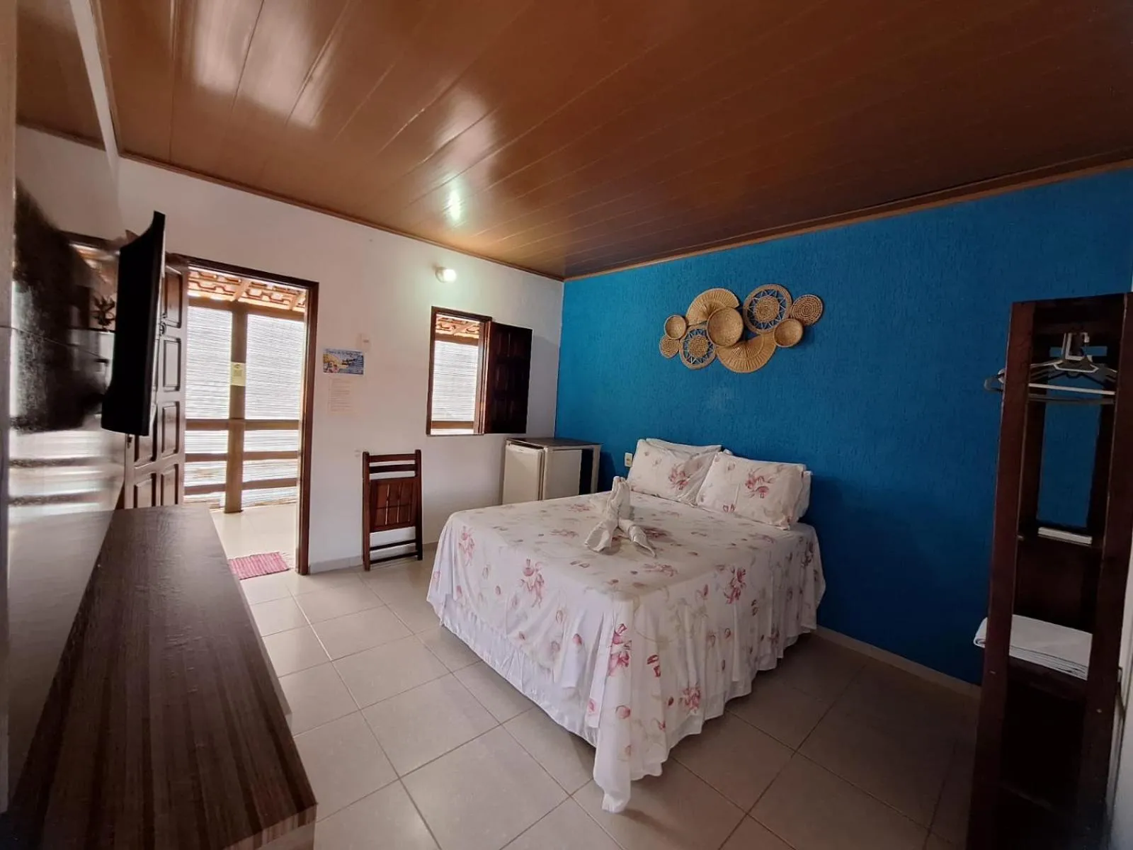 Bed in Pousada Água Viva