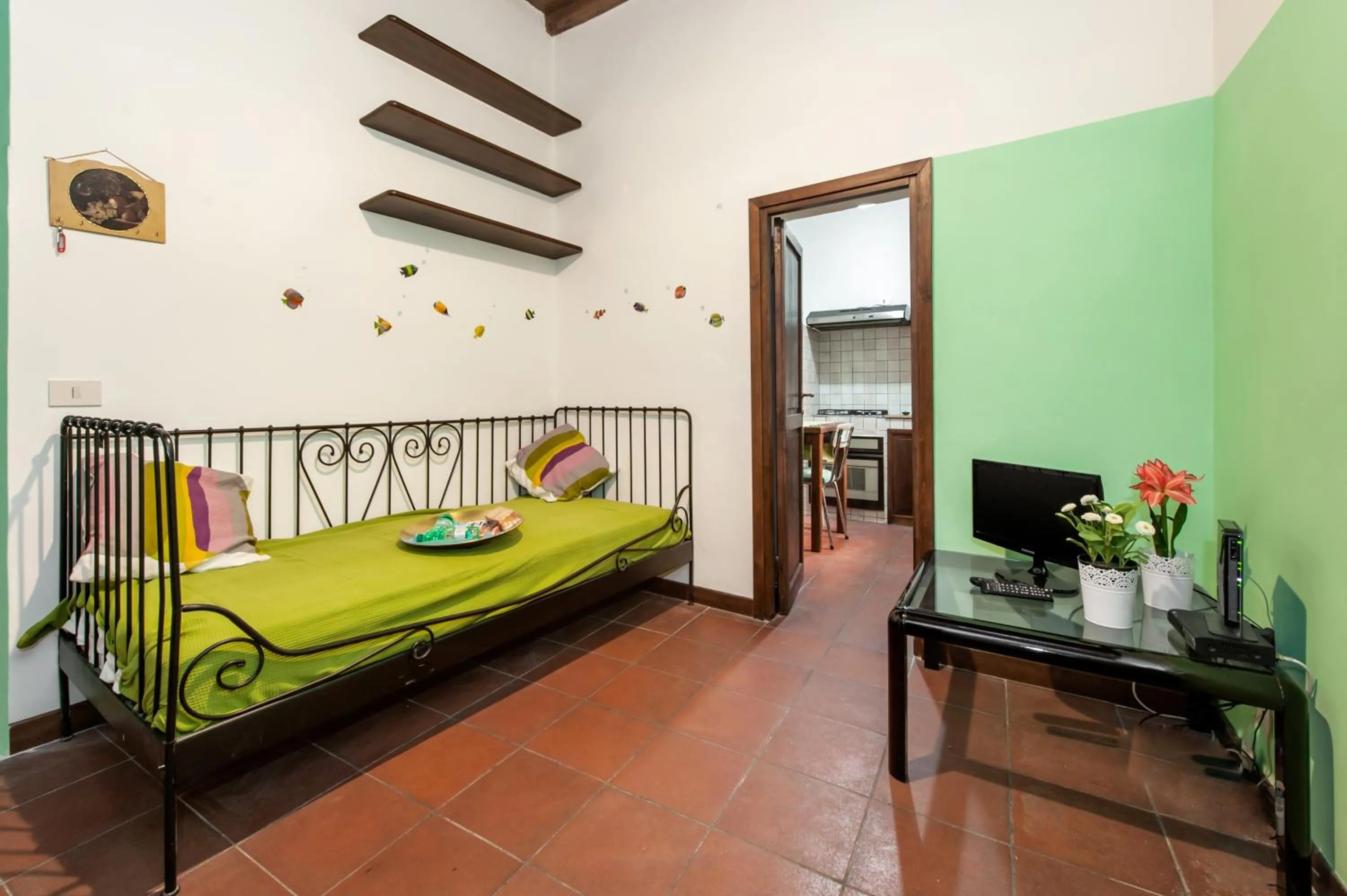 Dining area, Bed in Signor Suite Colosseo