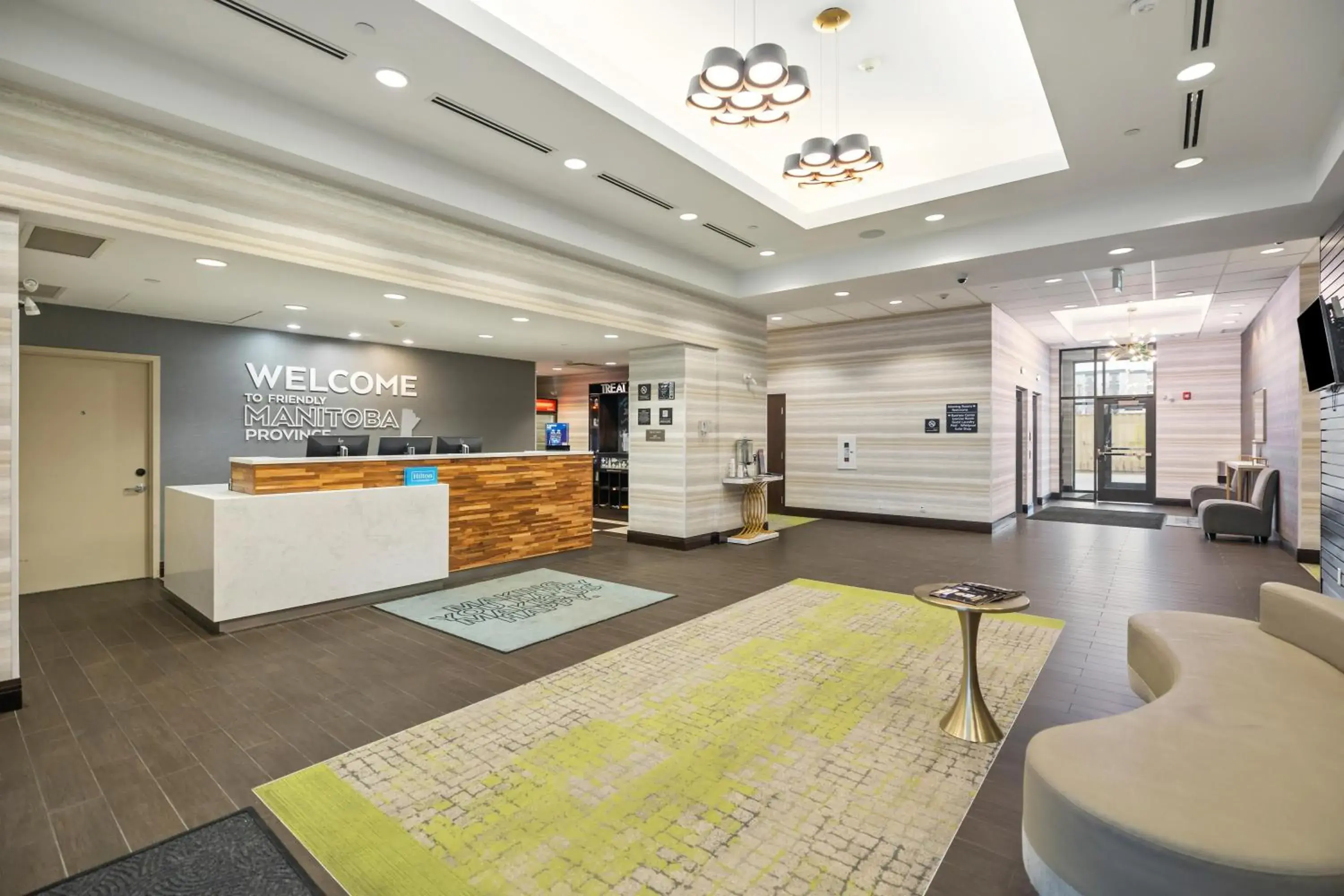 Lobby or reception in Hampton Inn by Hilton Winnipeg Lobby or reception in Hampton Inn by Hilton Winnipeg