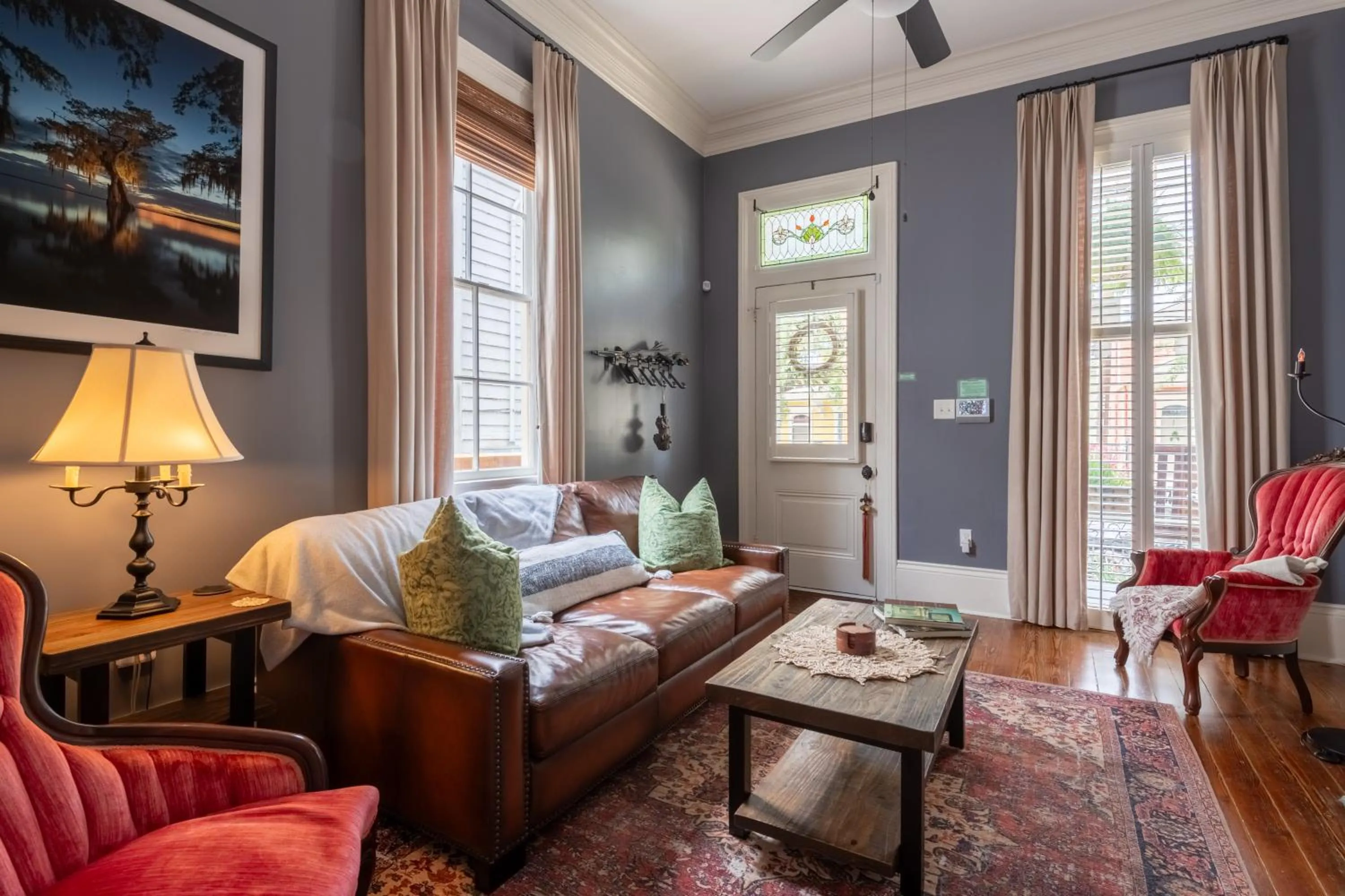 TV and multimedia, Bed in Luxury Historic Shotgun Home in Lower Garden District