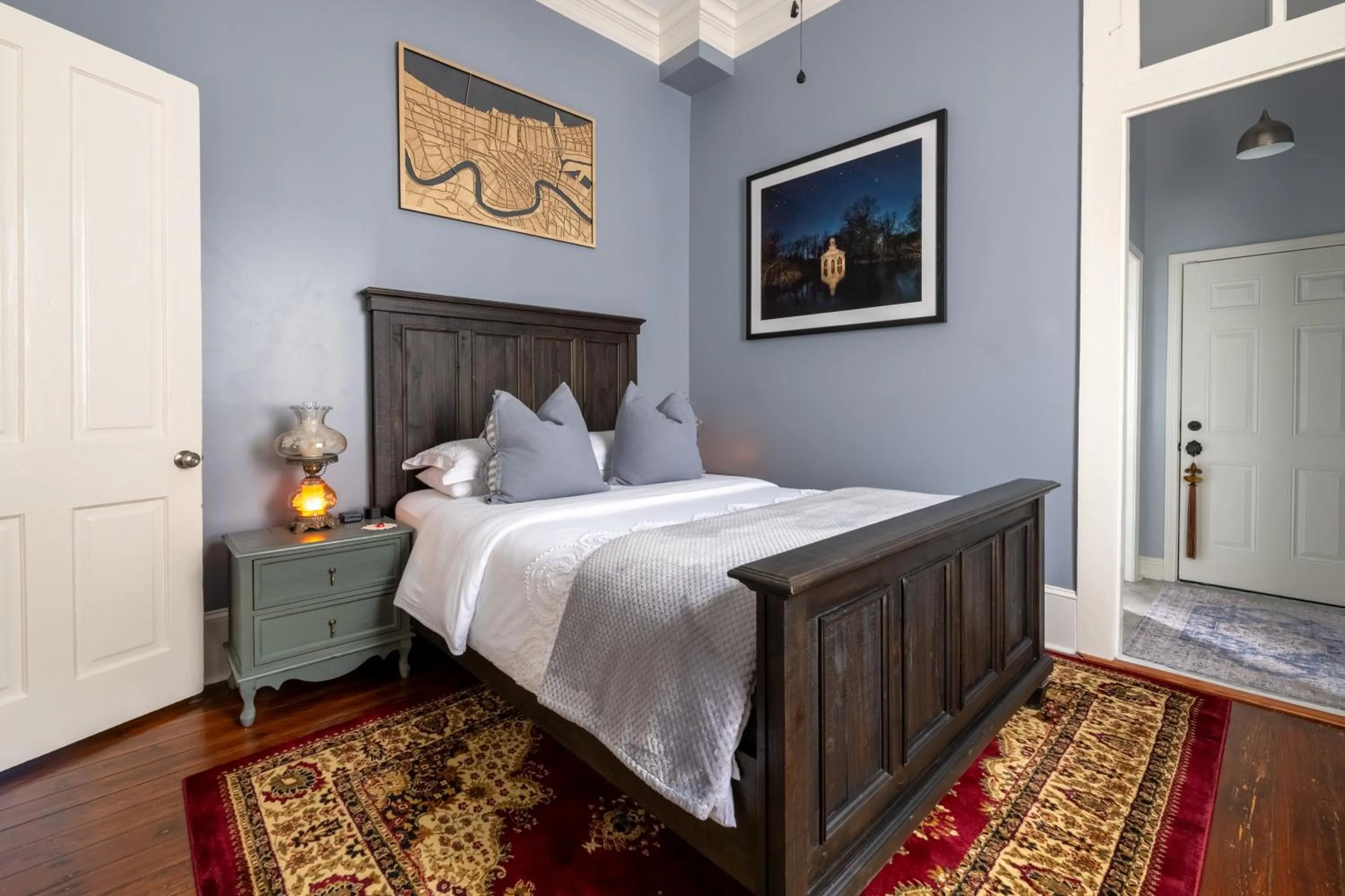Bedroom, Bed in Luxury Historic Shotgun Home in Lower Garden District