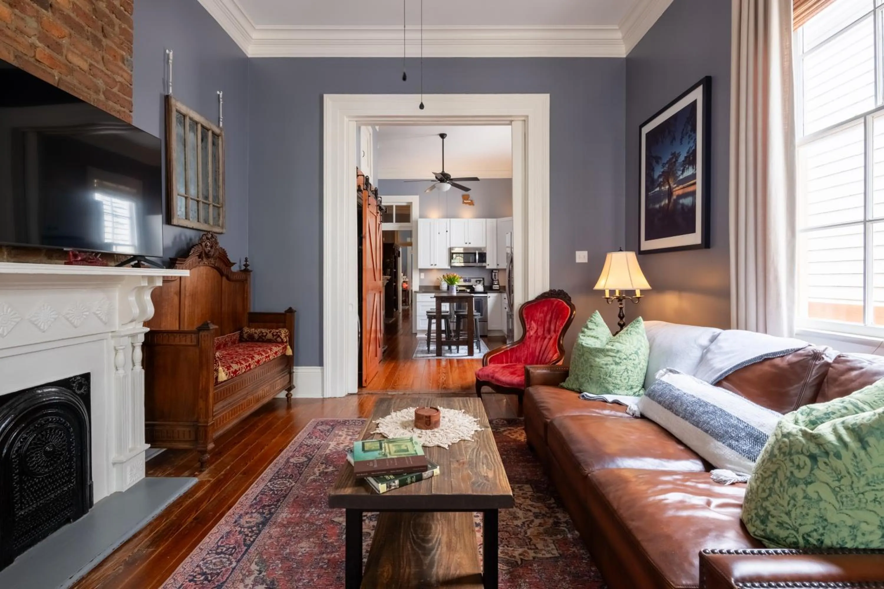 TV and multimedia in Luxury Historic Shotgun Home in Lower Garden District
