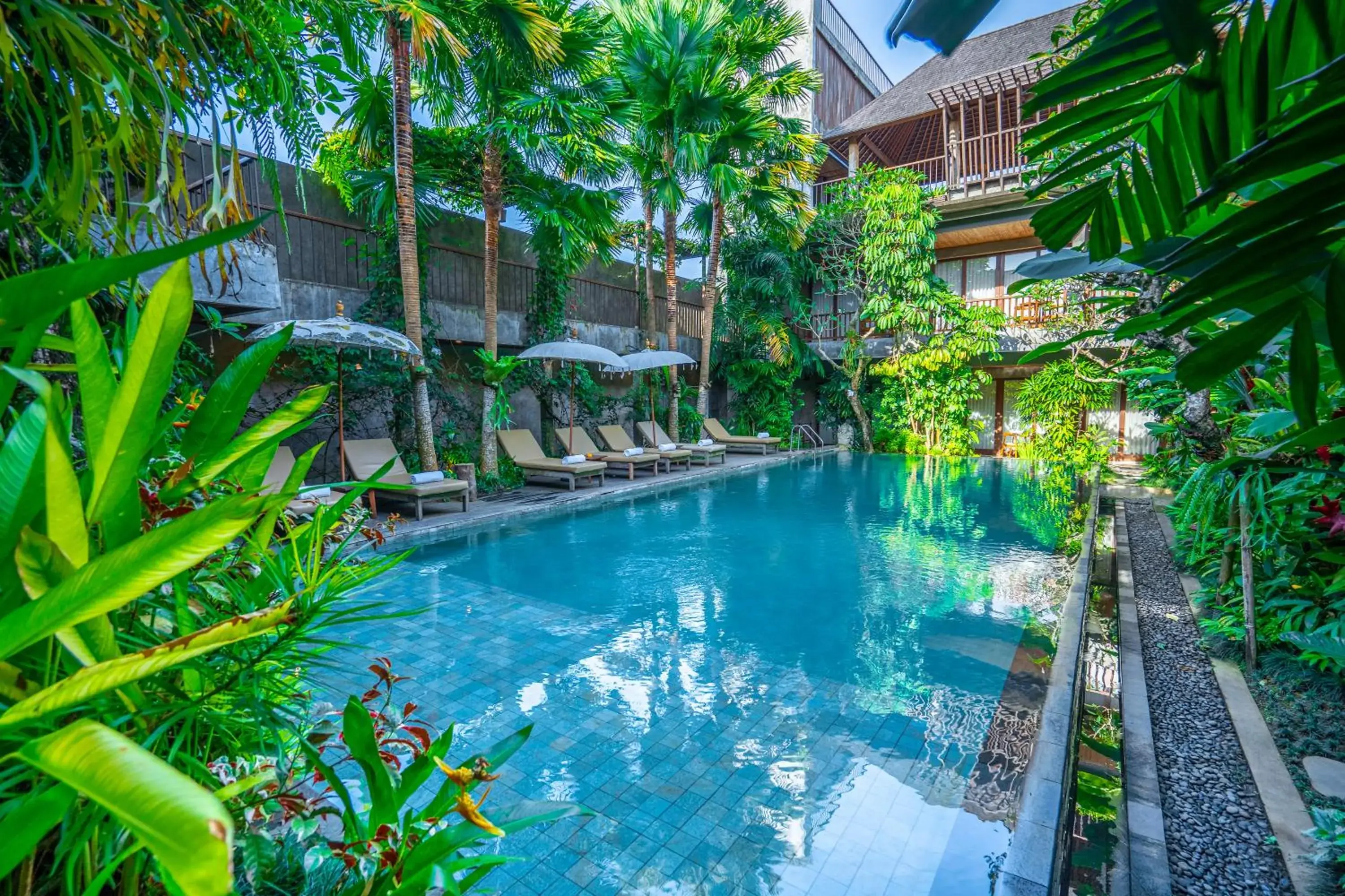 Swimming pool in Purana Suite Ubud Swimming pool in Purana Suite Ubud