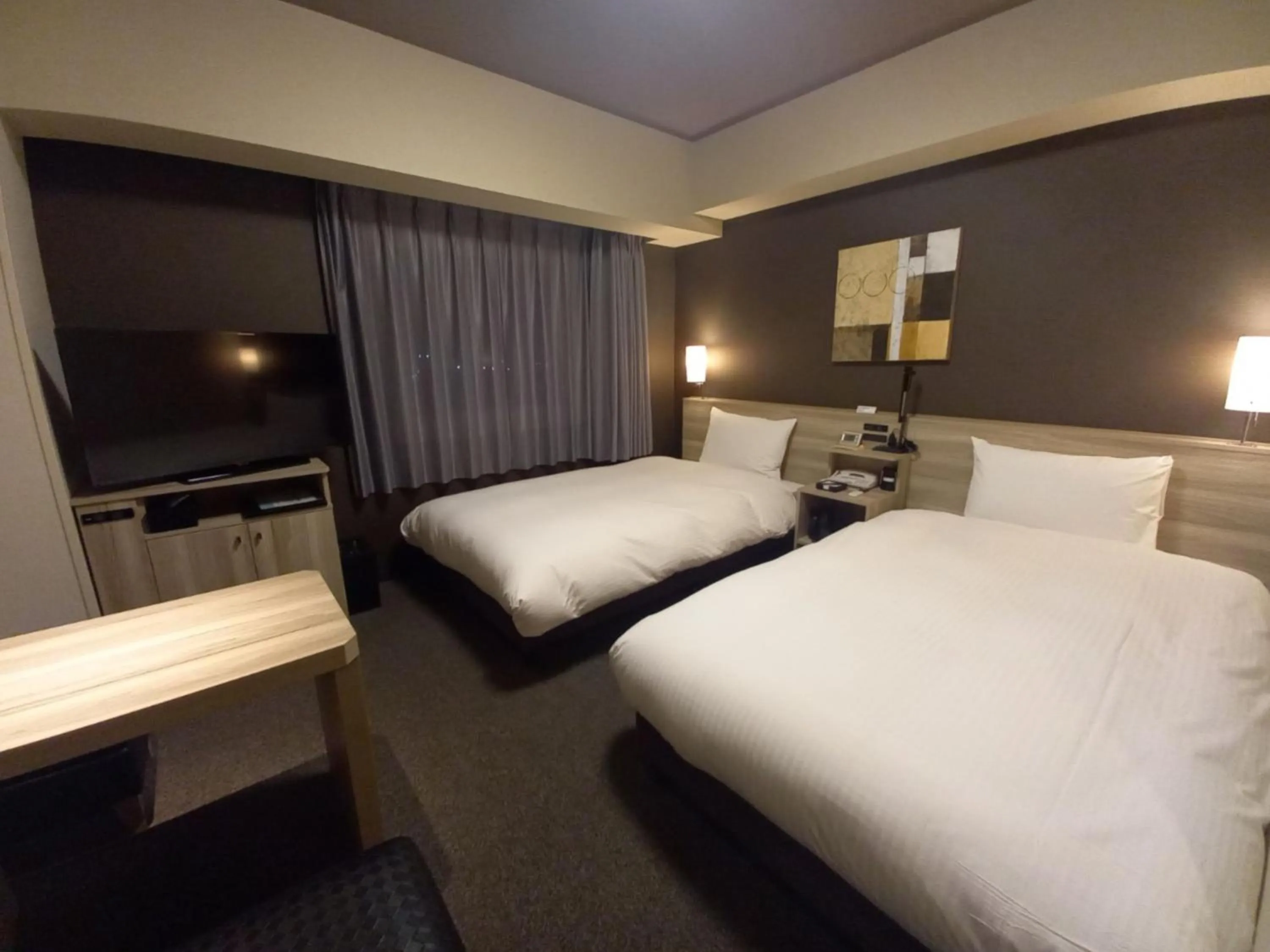 Photo of the whole room, Bed in Hotel Route-Inn Yamanashi Chuo
