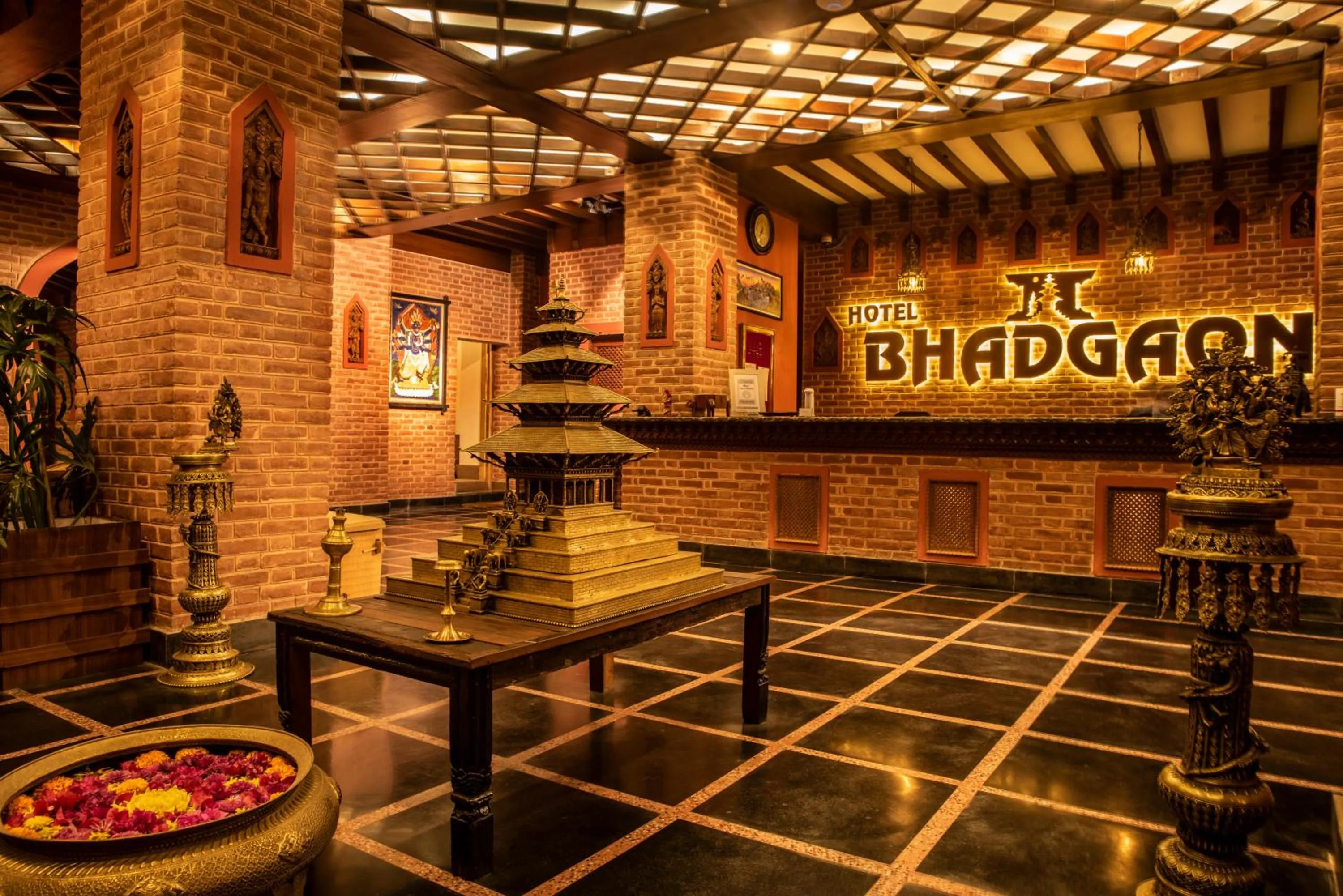 Lobby or reception in Hotel Bhadgaon