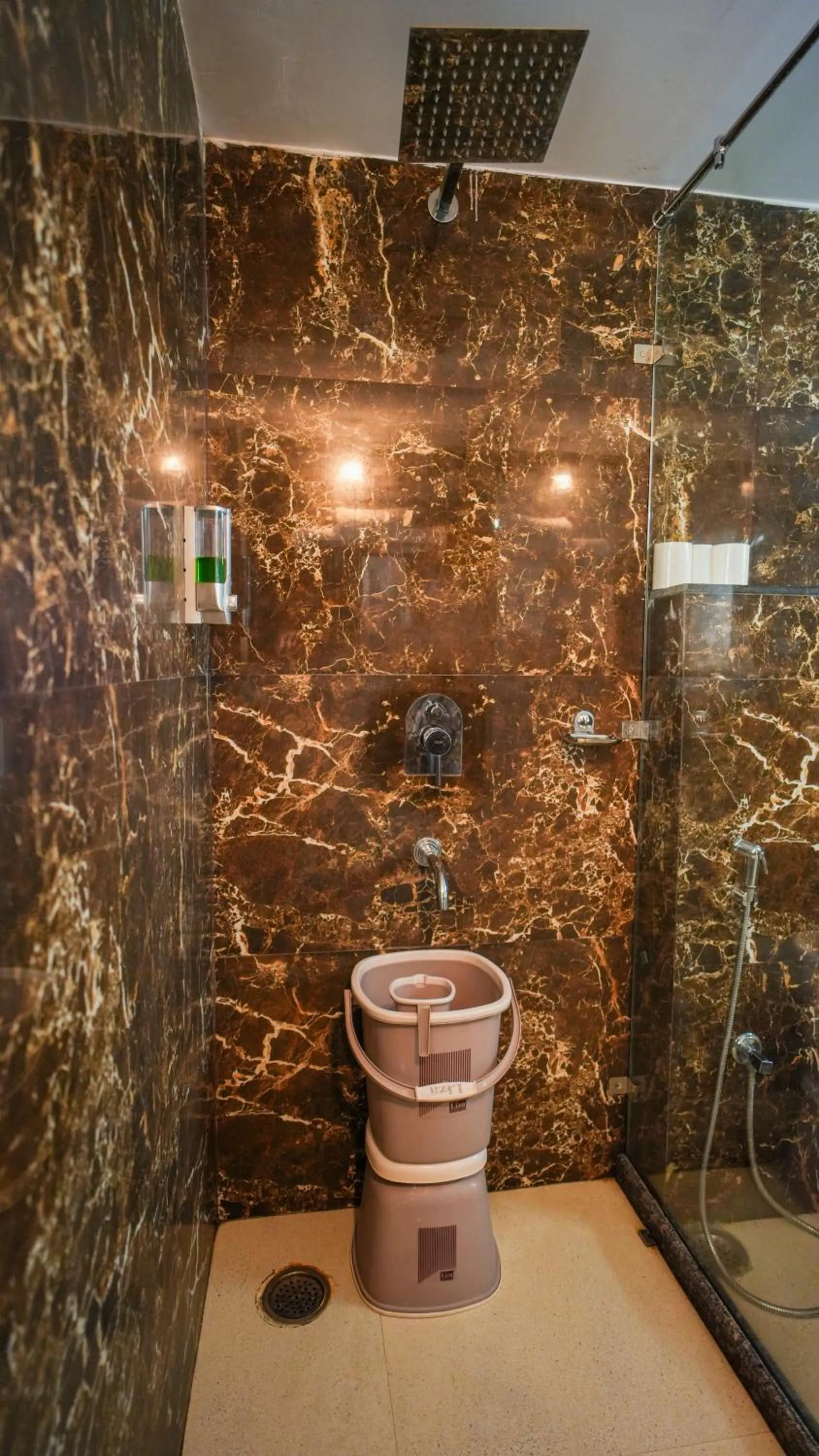 Shower in Neelesh Inn- A Luxury Lake View Hotel- 20 kms from Nainital