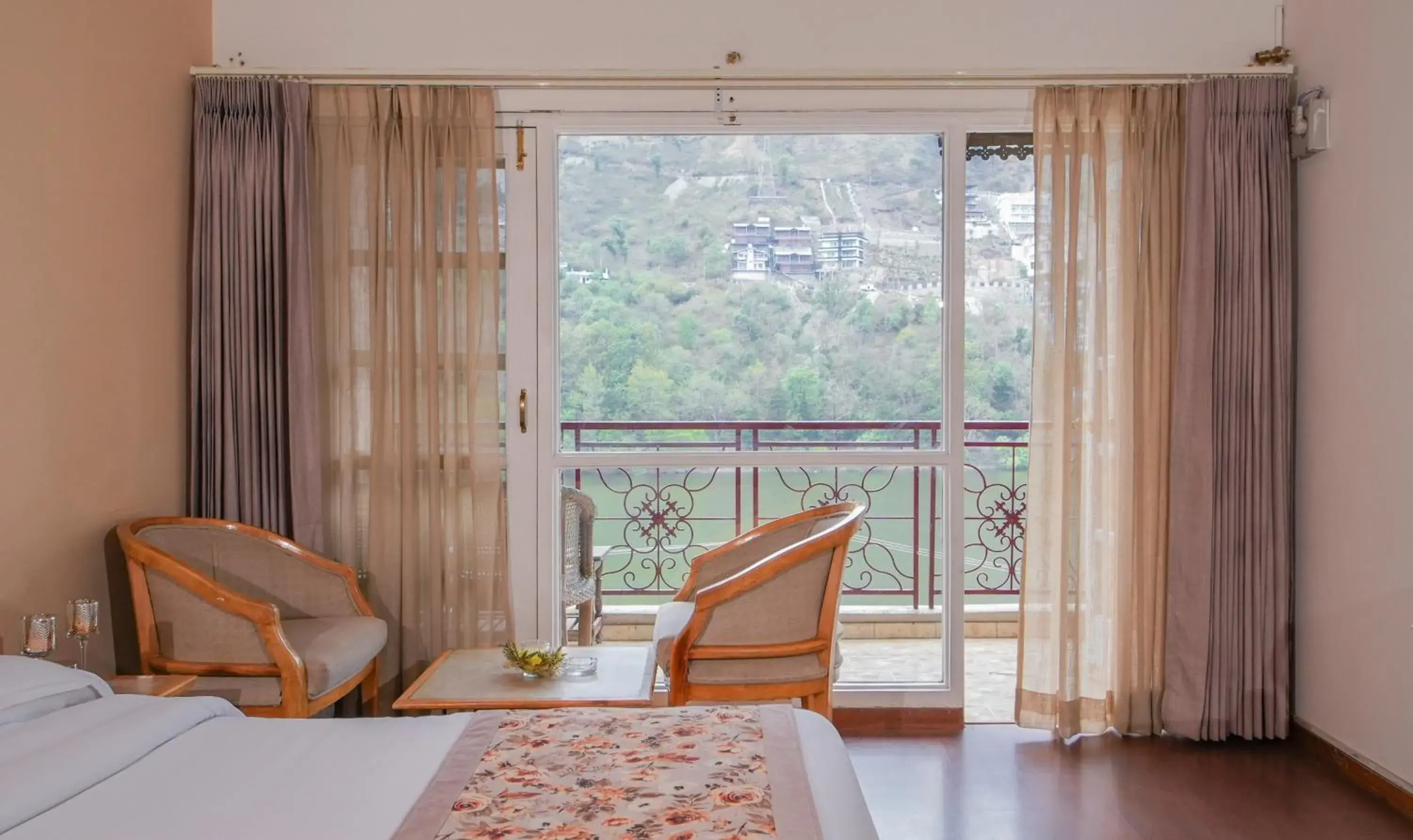 View (from property/room), Bed in Neelesh Inn- A Luxury Lake View Hotel- 20 kms from Nainital View (from property/room), Bed in Neelesh Inn- A Luxury Lake View Hotel- 20 kms from Nainital