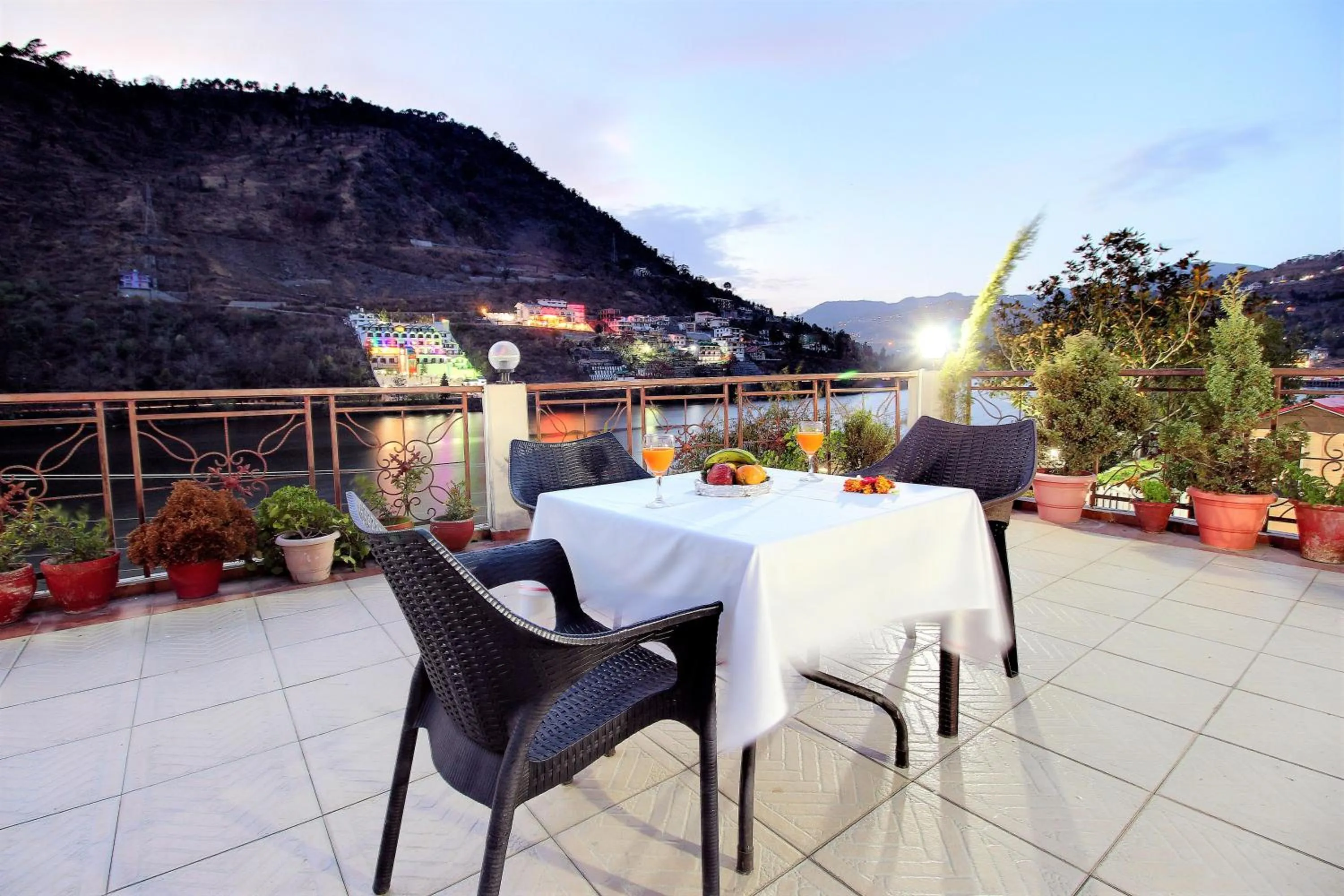 Patio in Neelesh Inn- A Luxury Lake View Hotel- 20 kms from Nainital